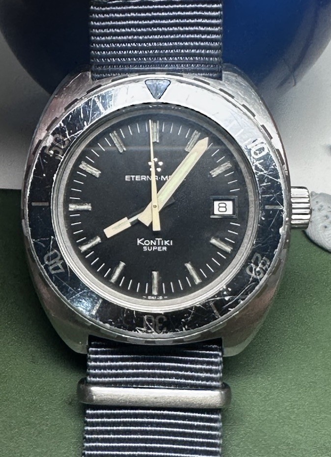 1970s Vintage Eterna KonTiki Super Automatic. Ref. 633.1016.41. Running. OBO