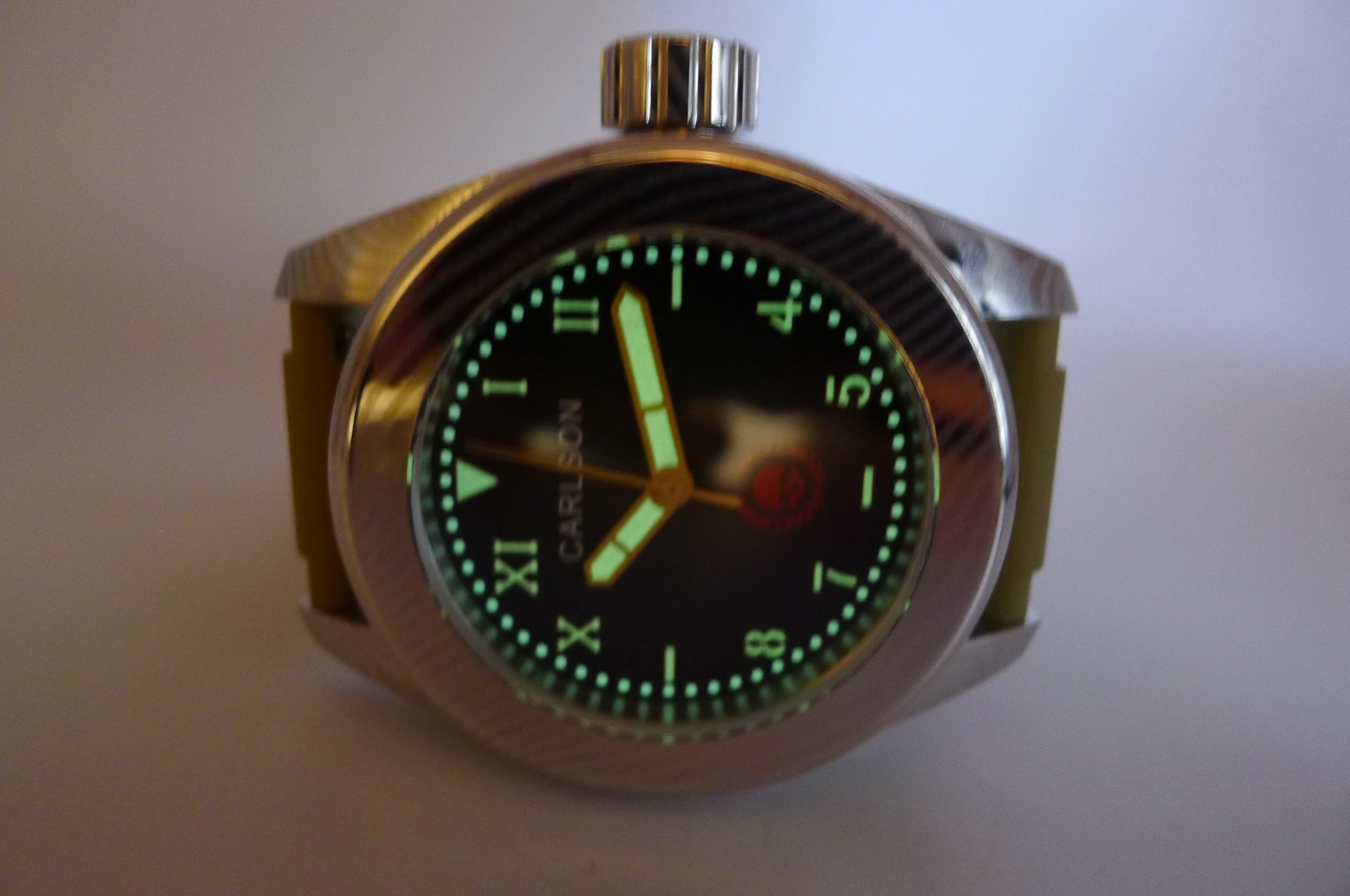 CARLSON RONIN 500M DAMASCUS STEEL DIVER SWISS ETA 2824 47MM VDB KAVENTSMANN NEW