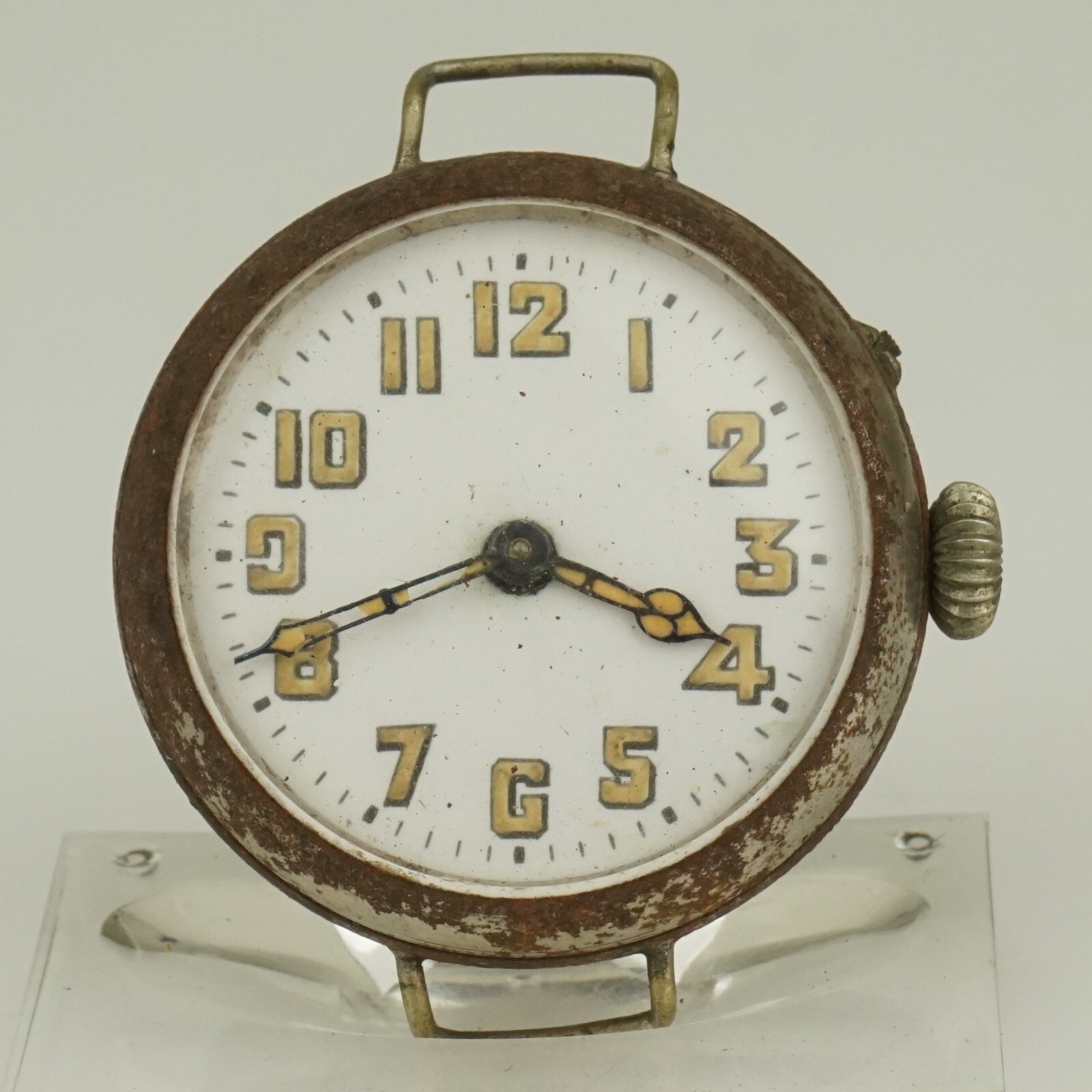 RARE! Military Wrist Watch Men’s no fusee duplex chronometer no repeater roskopf