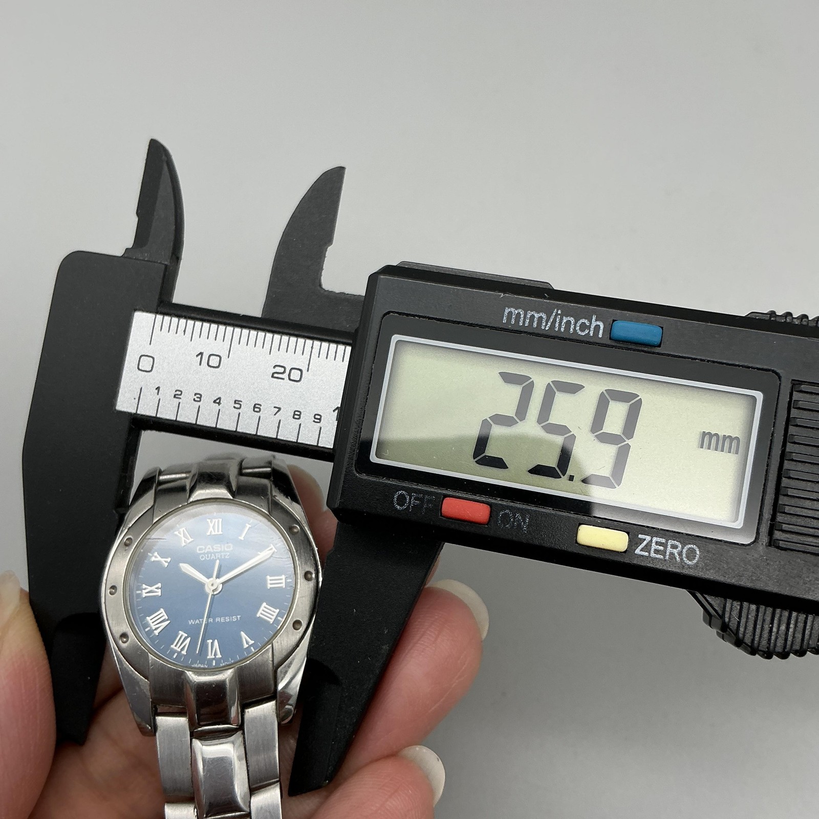 Casio Womens Watch 26mm Blue Dial 705 LTP-1143 Silver Tone Stainless 7″