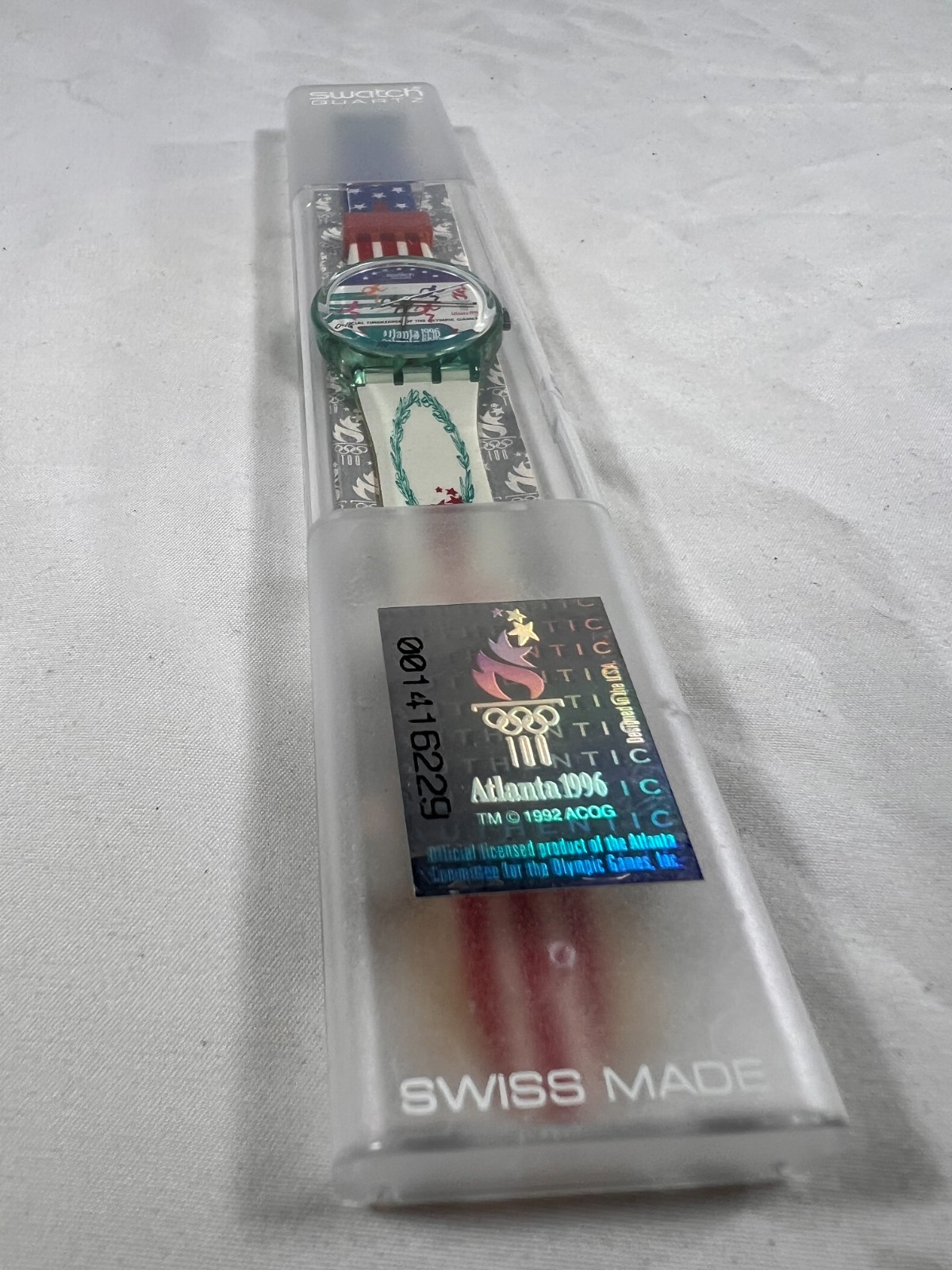 Vintage 1996 Swatch Atlanta Olympic GN164 Watch in Case- Never Worn
