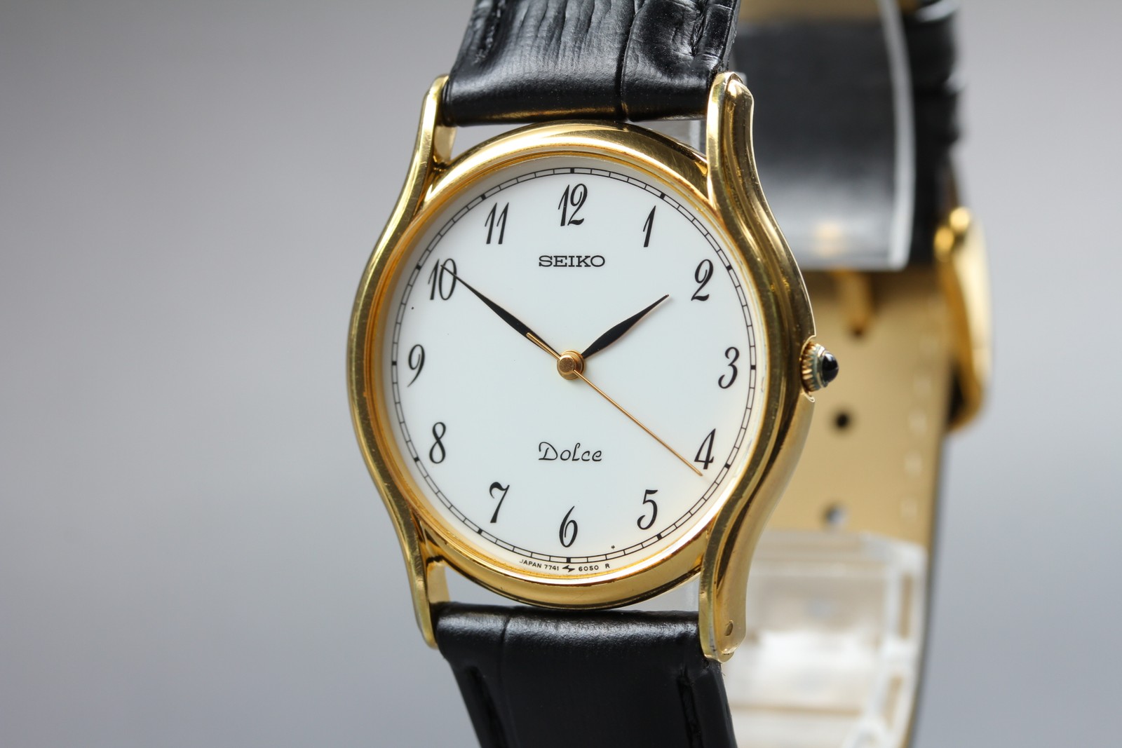 SEIKO Dolce 7741-6030 32mm White Dial Quartz Men’s Watch from JAPAN [Near MINT]