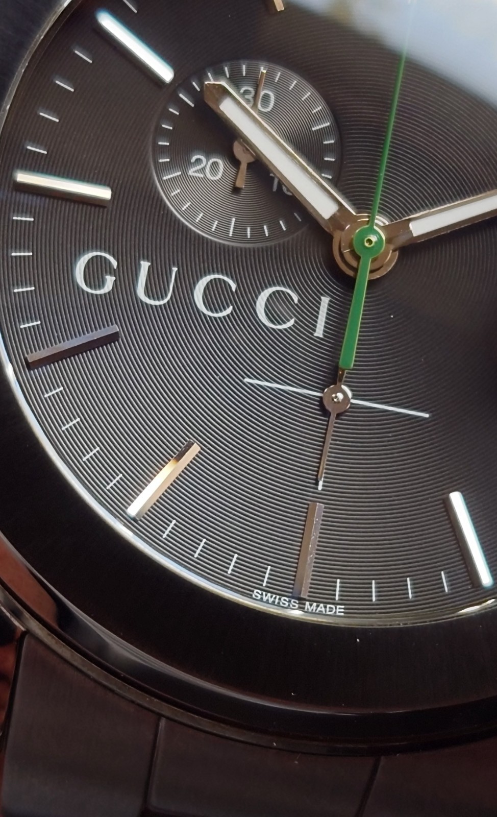 Gucci G‑Chrono YA101331 Unworn Serviced 2026 Full Set Box Links 44mm