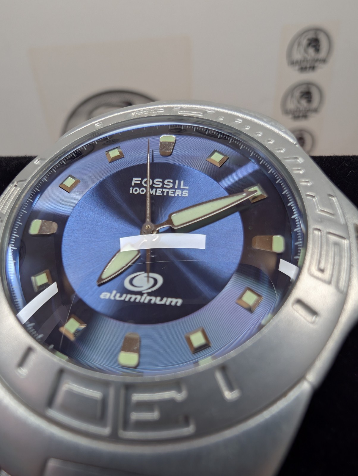 2 Fossil Blue Watches. 1 Being Aluminum. Both Need Batteries. Great Condition.