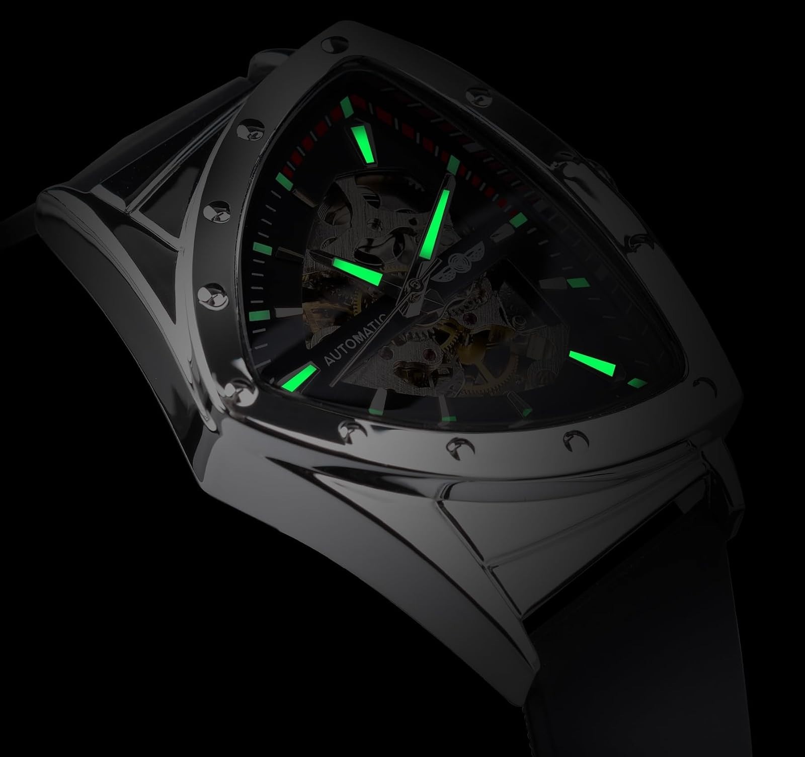 FORSINING Automatic Mechanical Skeleton Watch for Men – Luminous Dial