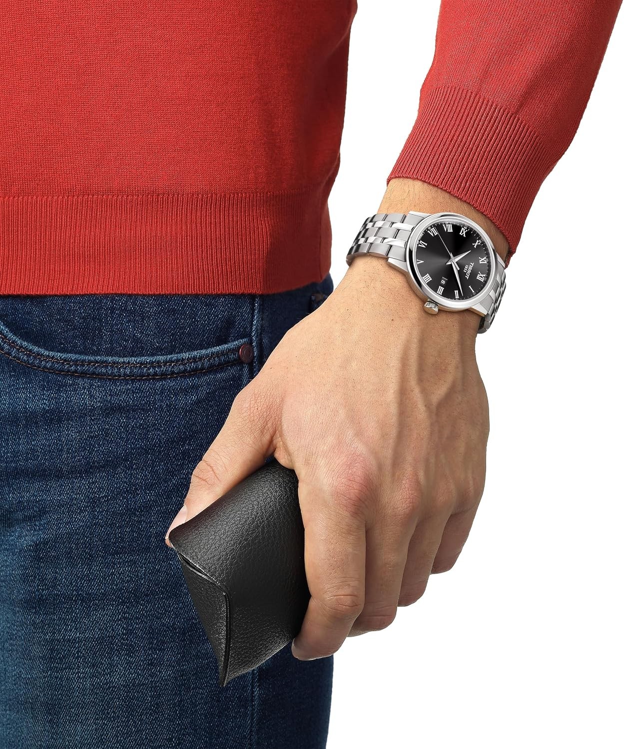 New Tissot T1294101105300 Mens Watch Black Dial Japan