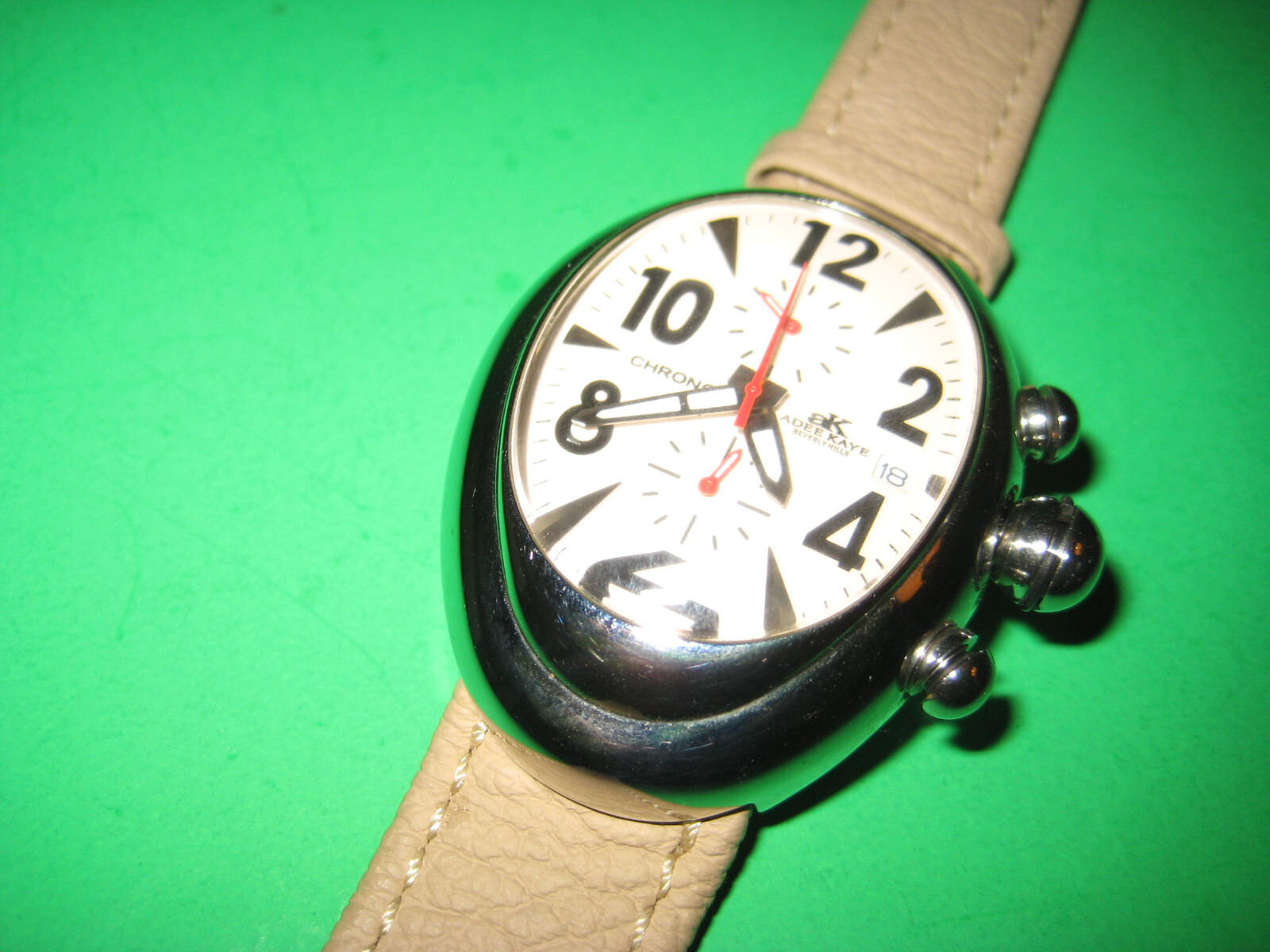 ADEE KAYE BEVERLY HILLS SPORT COLLECTION WHITE DIAL MEN’S WATCH