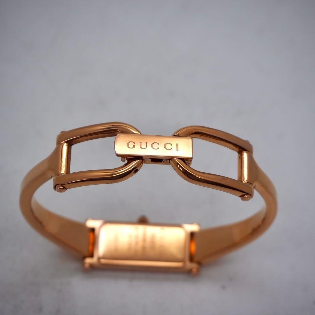 Gucci 1500L Pink Gold Bangle Women’s Watch Quartz Japan 074121