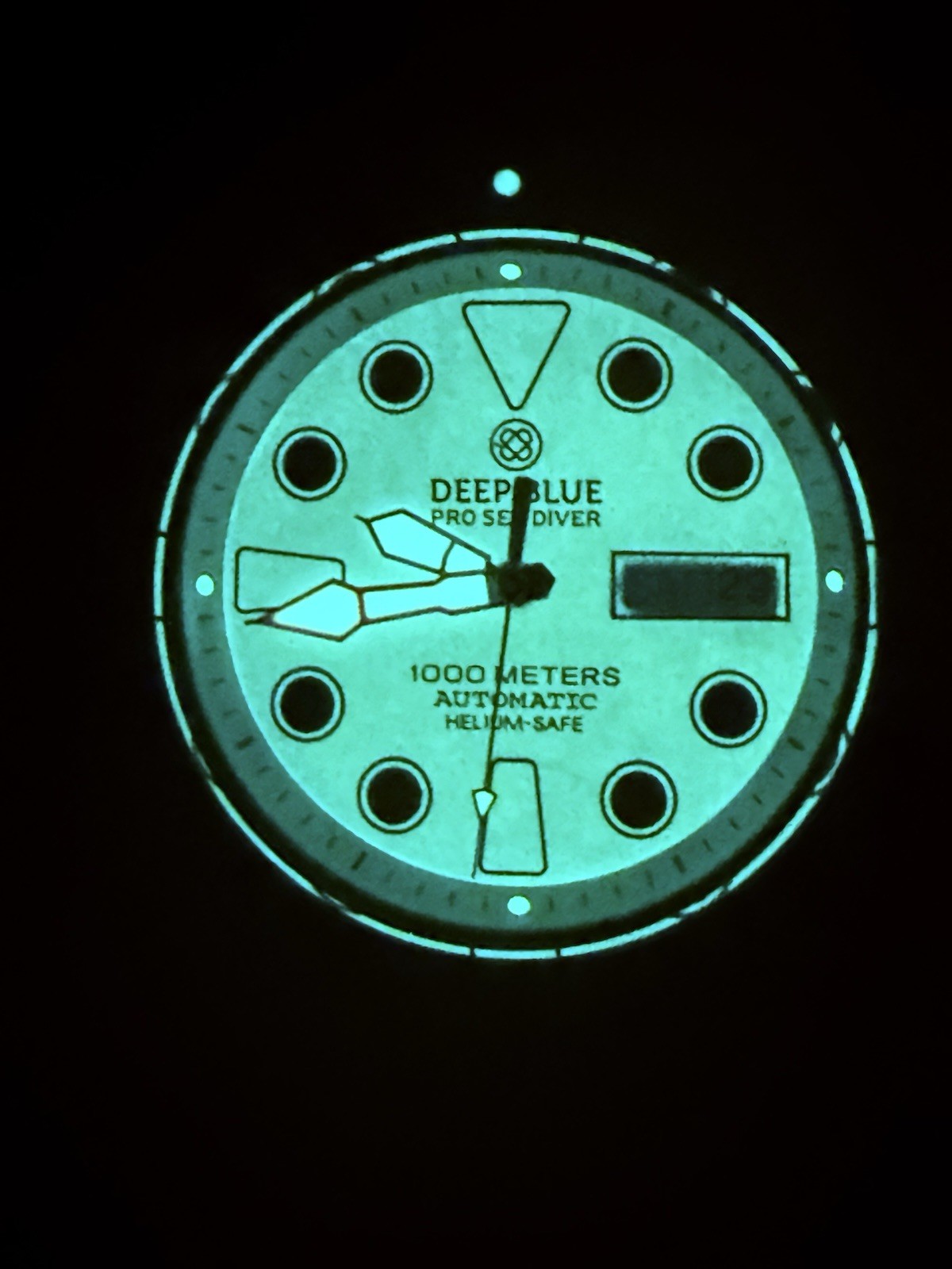 Deep Blue PRO SEA DIVER 1000M AUTO DIVE WATCH-GREEN FULL LUME DIAL/NEW‼️