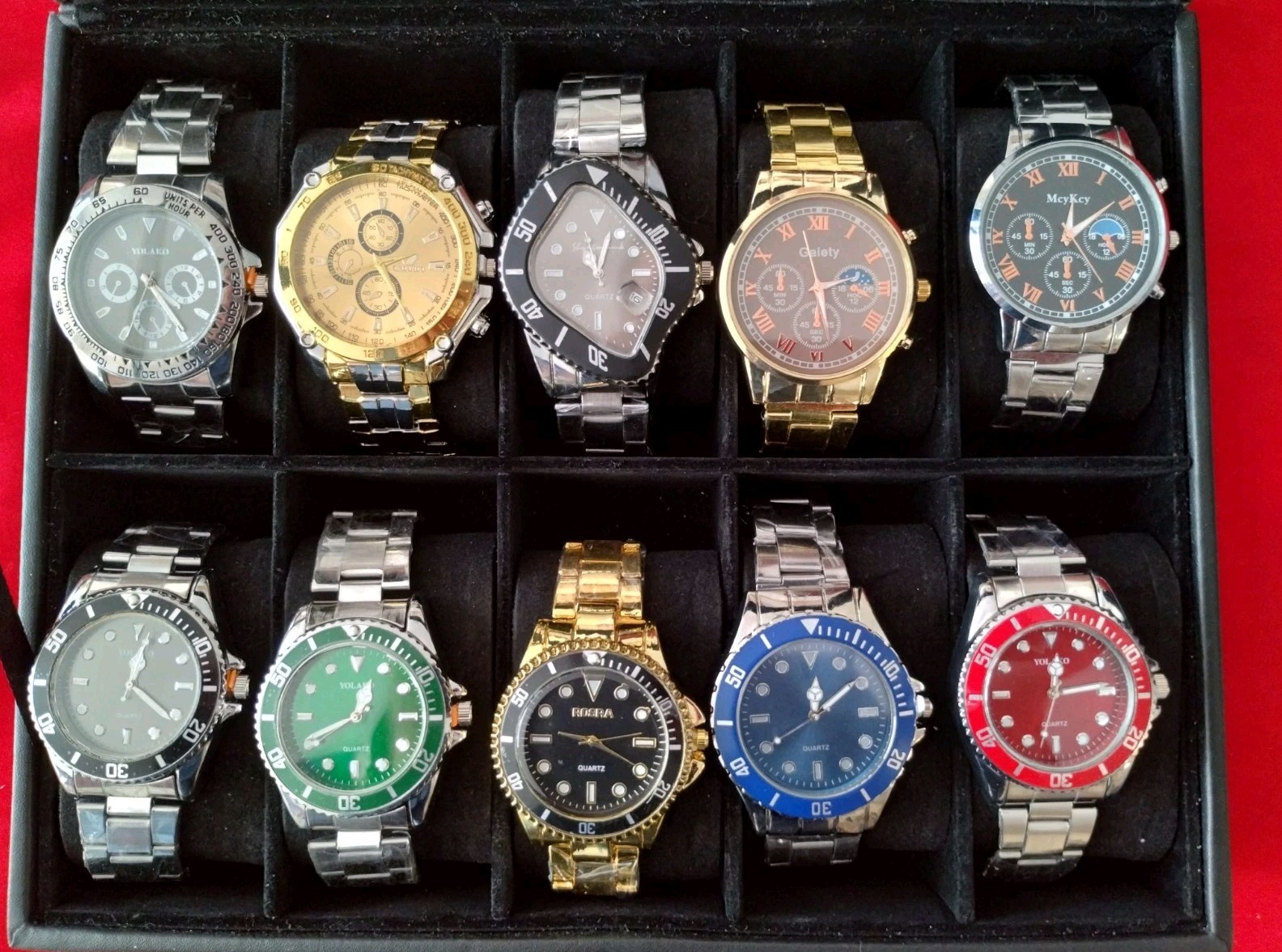 10 NEW Men’s Watches CLOSEOUT OVERSTOCK CLEARANCE DEAL Men Watch Lot IPHONE 1776