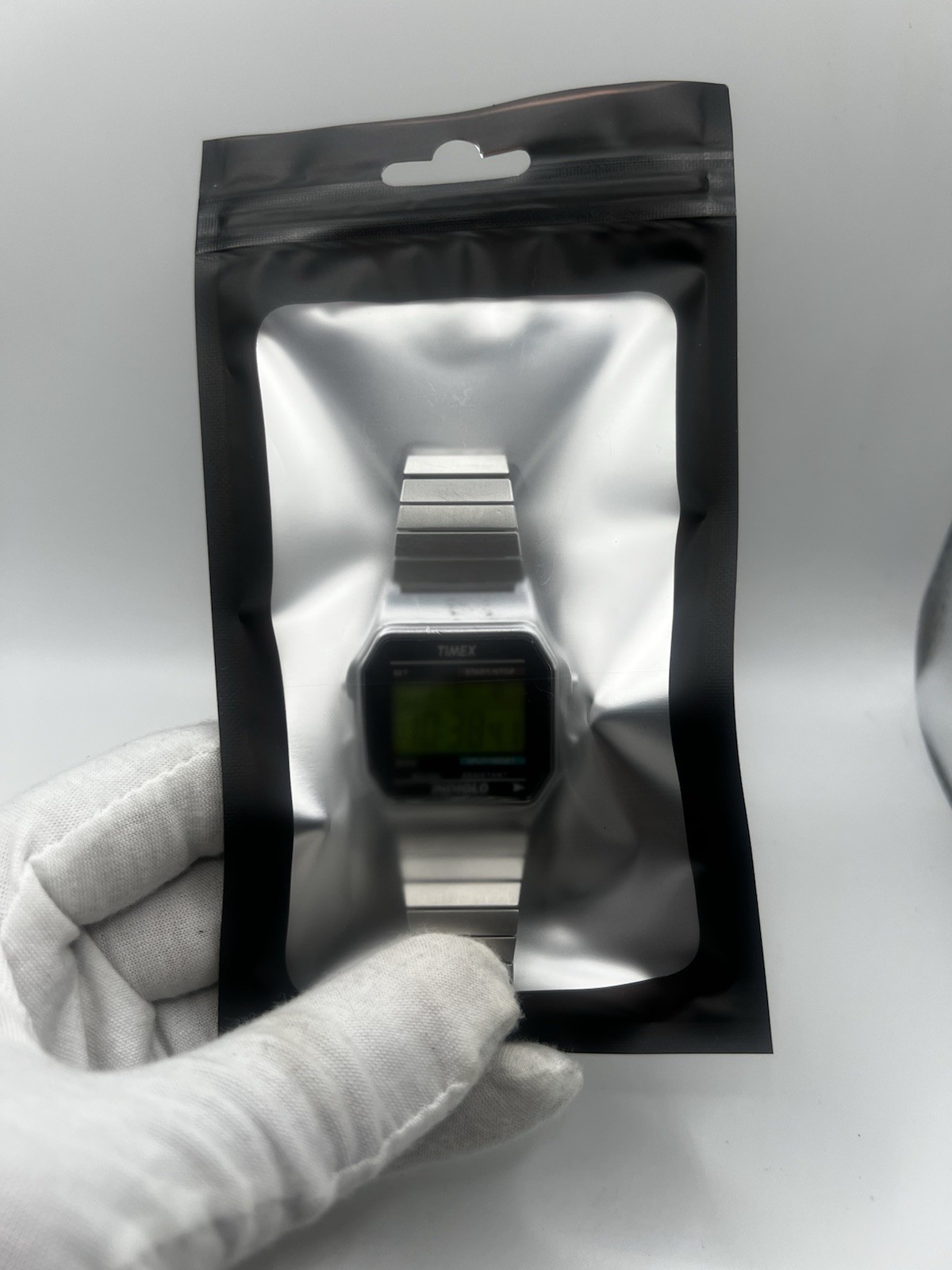 Vintage Timex Indiglo Digital Quartz Watch WR30M 555 W3 Flex Band New Battery