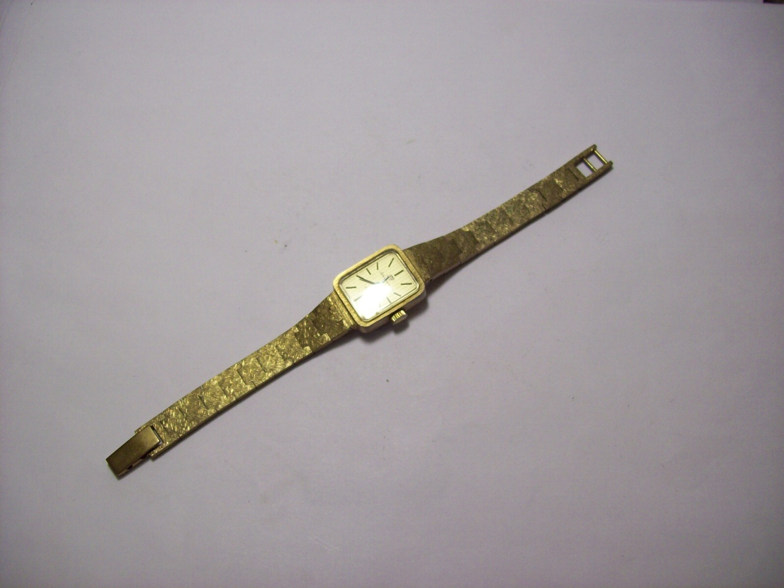 Jules Jurgenson Brass Ladies Watch Vintage 17-Jewel Swiss Mechanical Runs Great