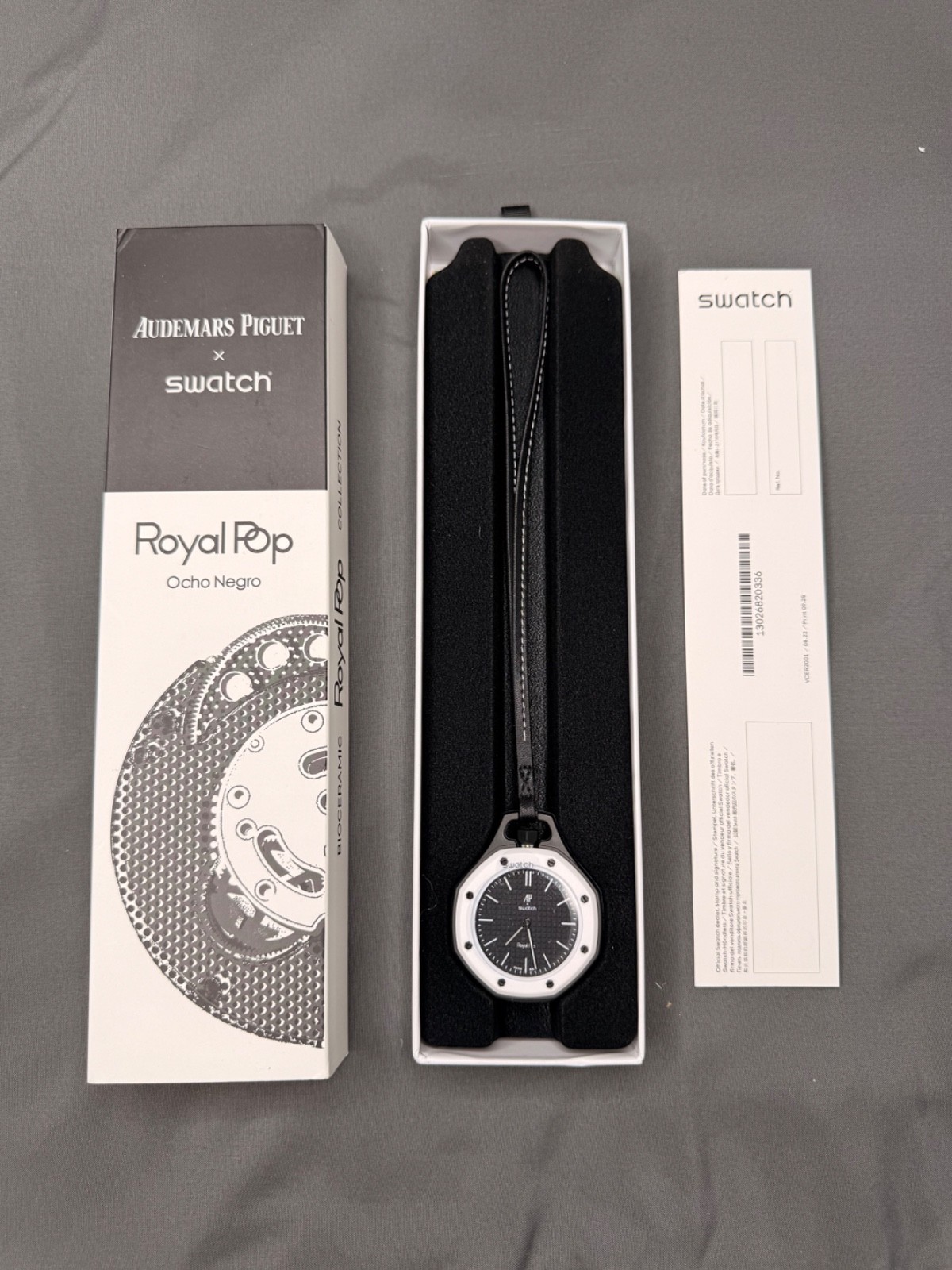 Swatch x Audemars Piguet OCHO NEGRO SSX03W101N Black Royal Pop AP NEW
