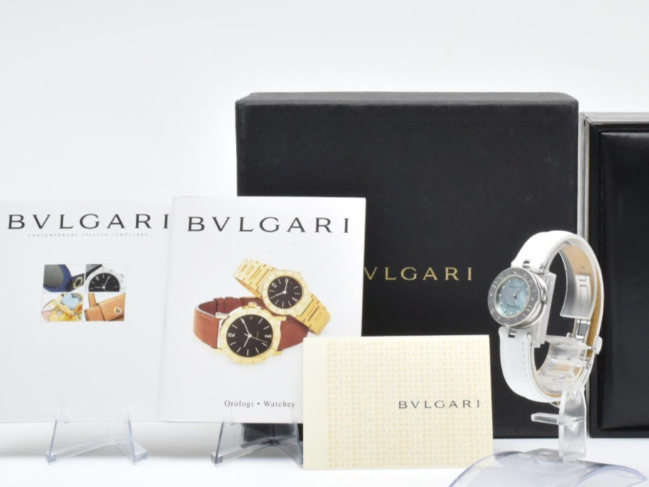 BOX[MINT] BVLGARI B.zero1 BZ22S 12P diamond blue Dial Women’s Quartz Watch JAPAN