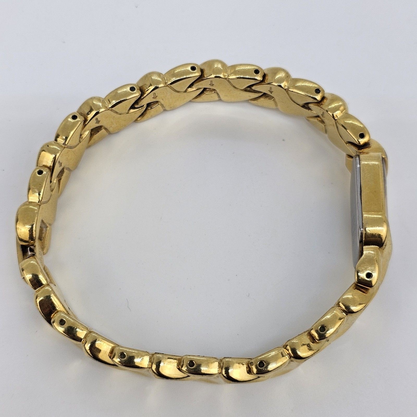 Seiko Women’s Watch 16MM Asymmetrical Gold Dial Bracelet Band 7″ New Battery