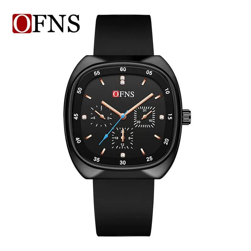 Trendy temperament, light luxury square dial, quartz waterproof watch