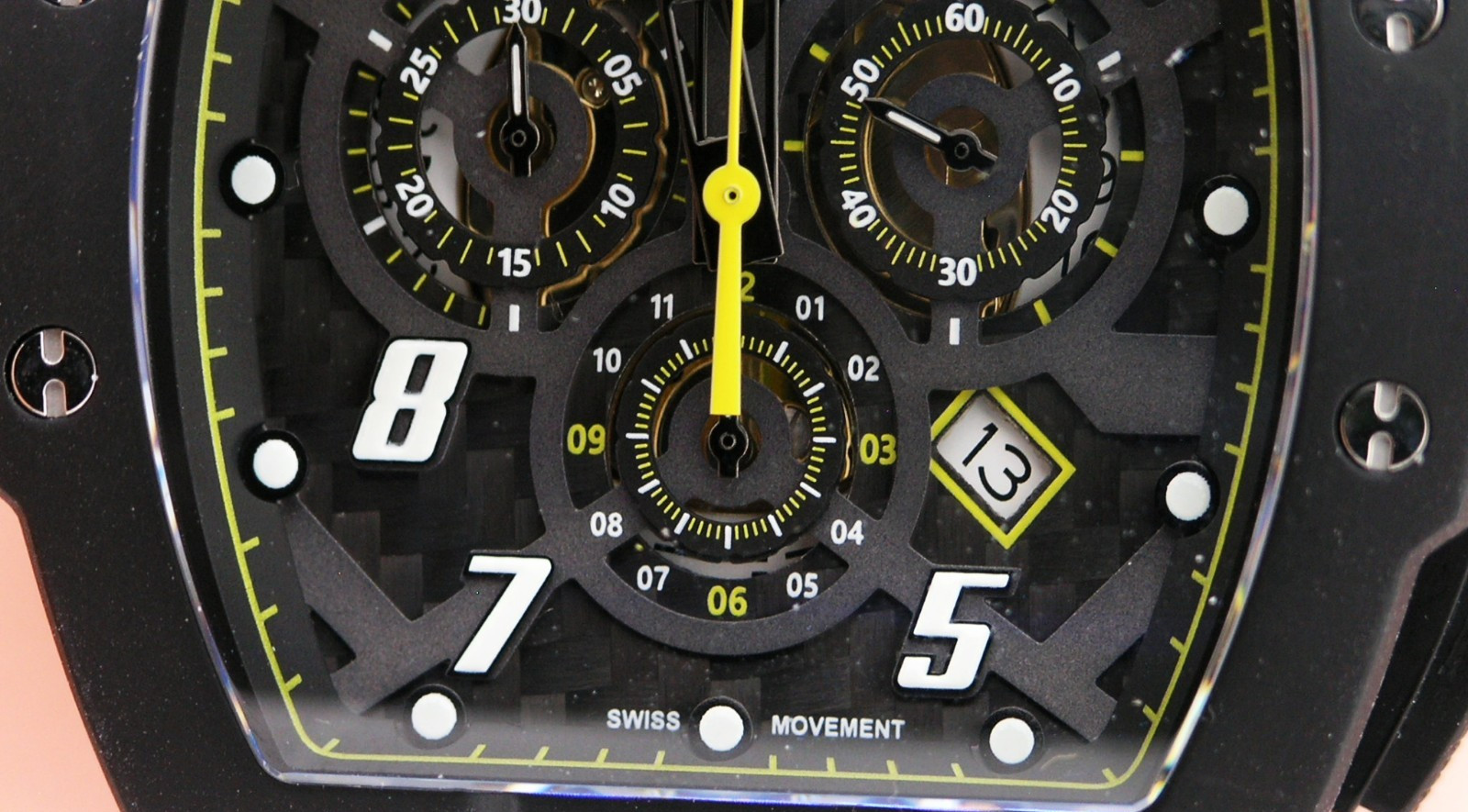 NEW INVICTA RACING 46643 SWISS RONDA BLACK CHRONOGRAPH TITANIUM SAPPHIRE LE 47MM