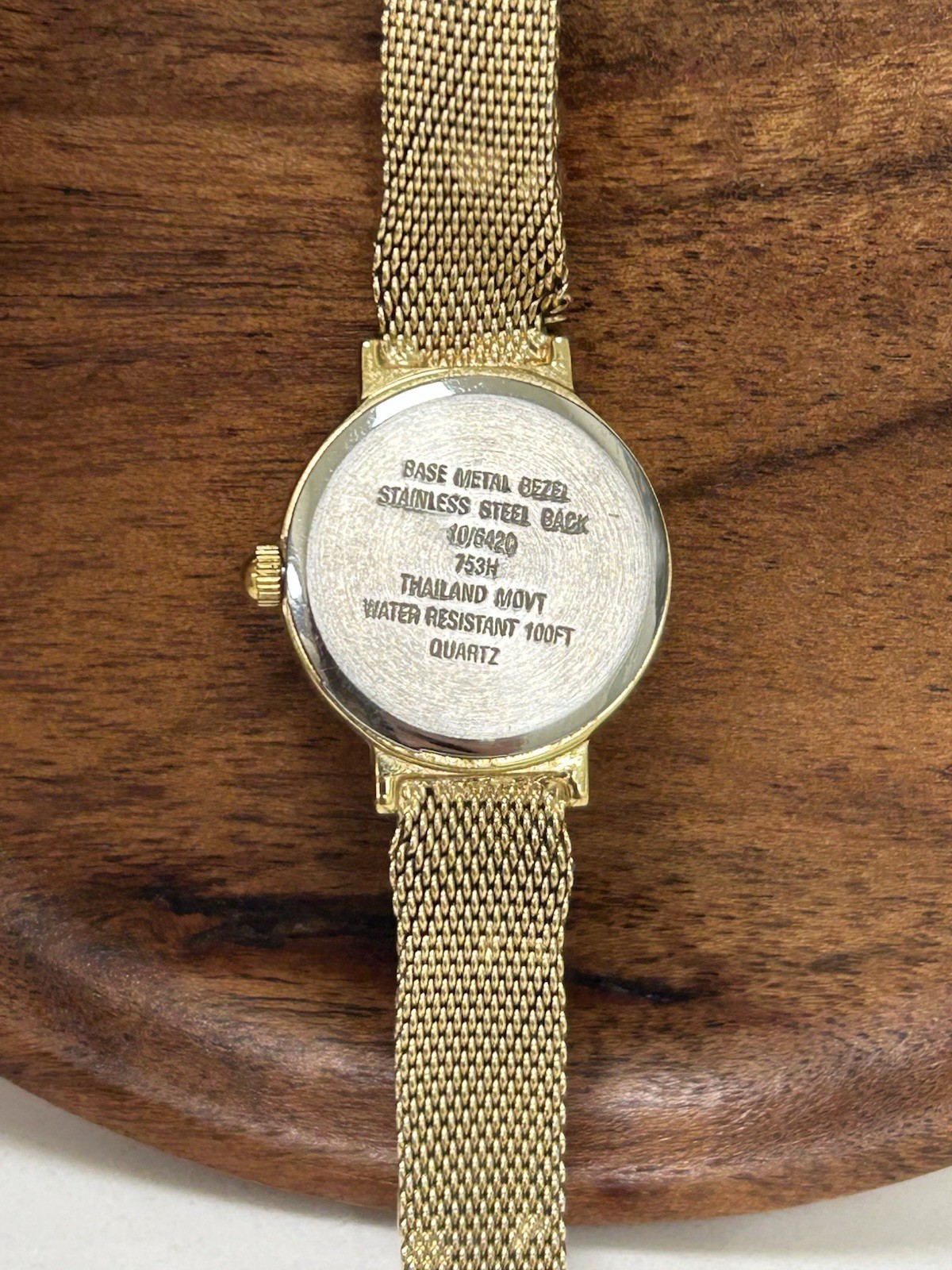 Anne Klein Women’s Gold Tone Mesh Bracelet Quartz Watch 100ft WR
