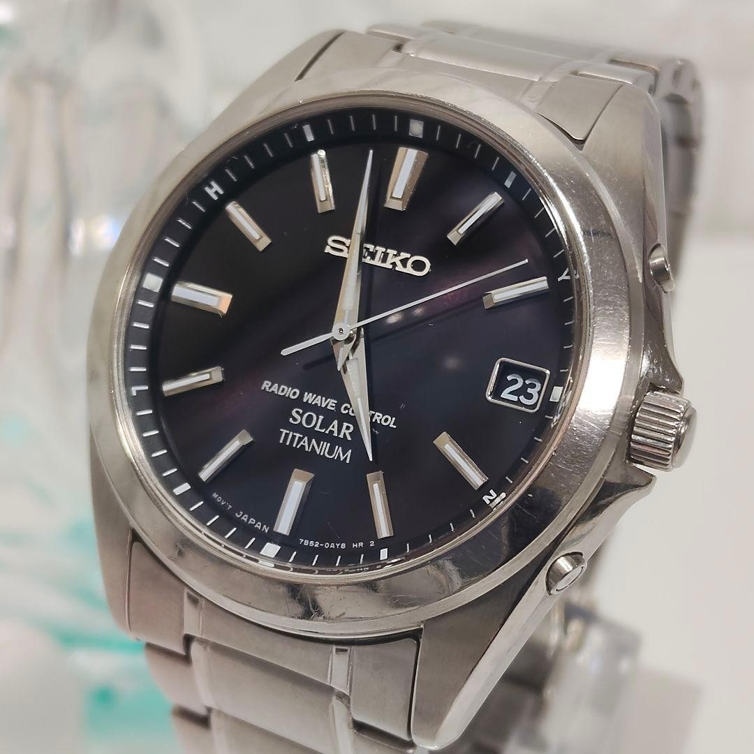 SEIKO Solar Radio Titanium Watch 17.5 cm Wrist