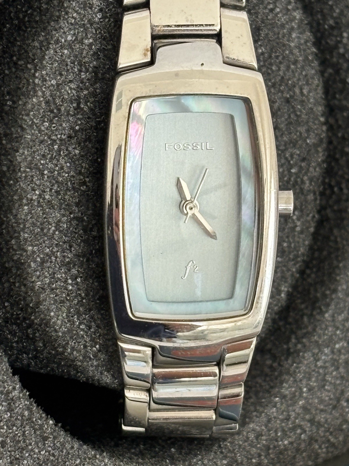 Fossil ES9727 Women’s Watch Stainless Steel Silver Blue/Purple Dial D730