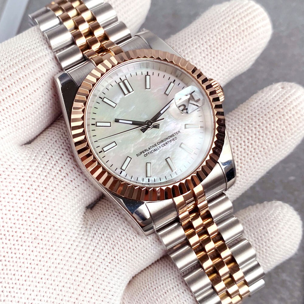 Tandorio 36/39mm Sapphire Glass Mother of Pearl Dial Automatic NH35 Men Watch