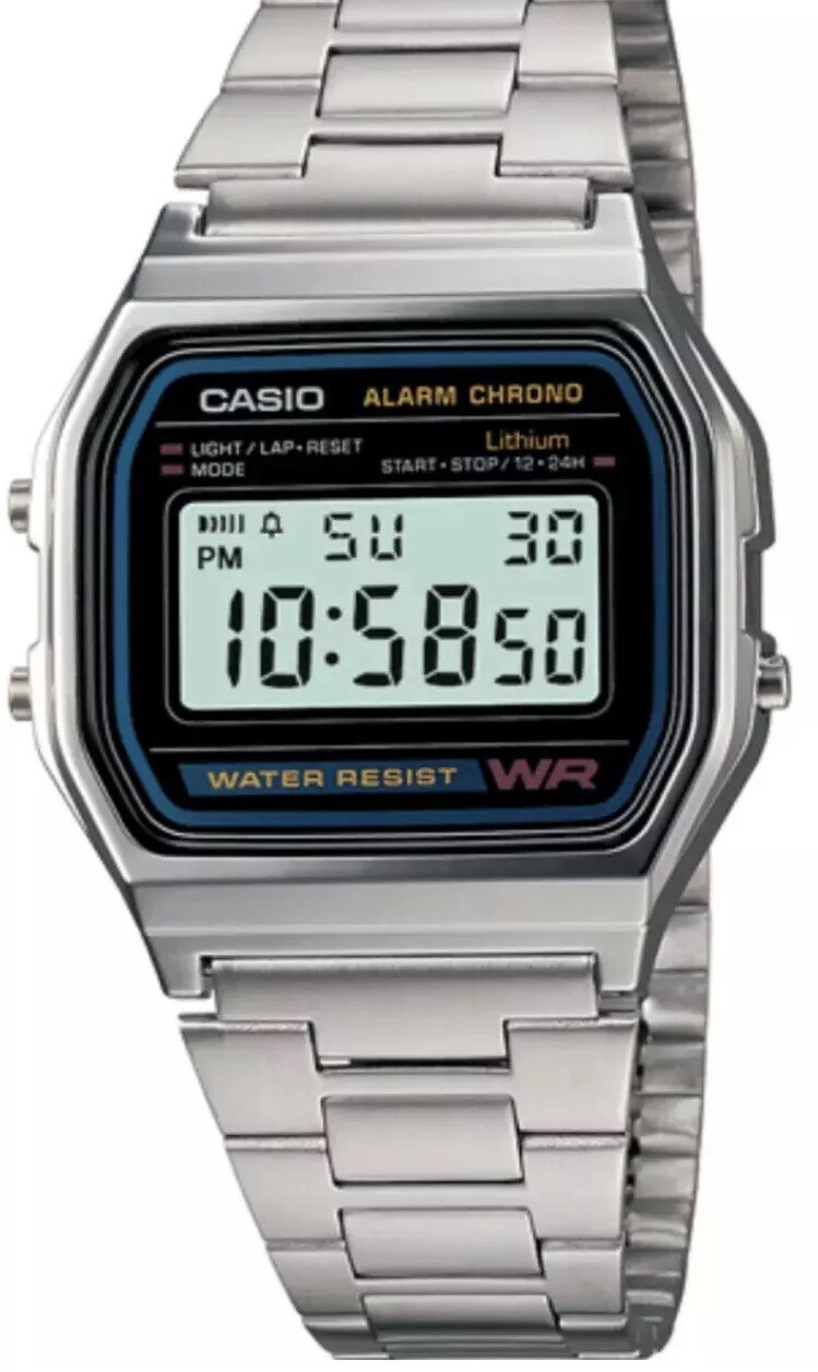 Casio A158W Mens Watch Retro Digital Vintage Alarm Reloj Casio Hombre Original