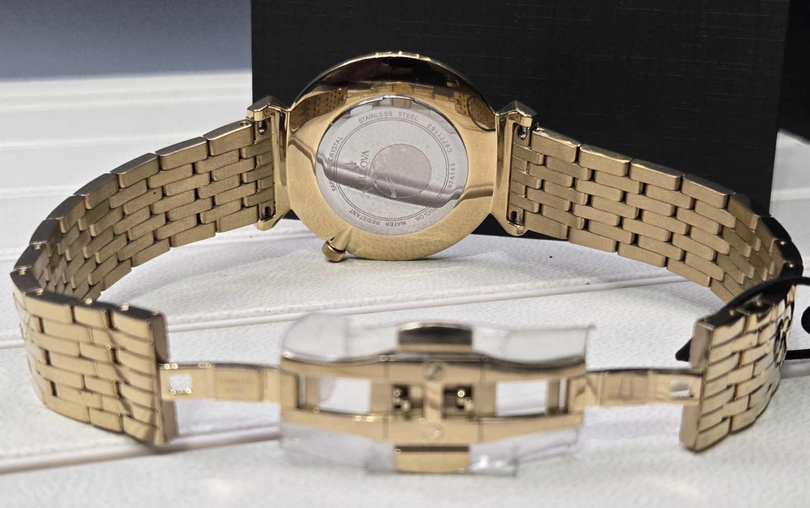 Bulova Regatta Store Display Men’s Gold Tone White Dial Quartz Watch 97A153