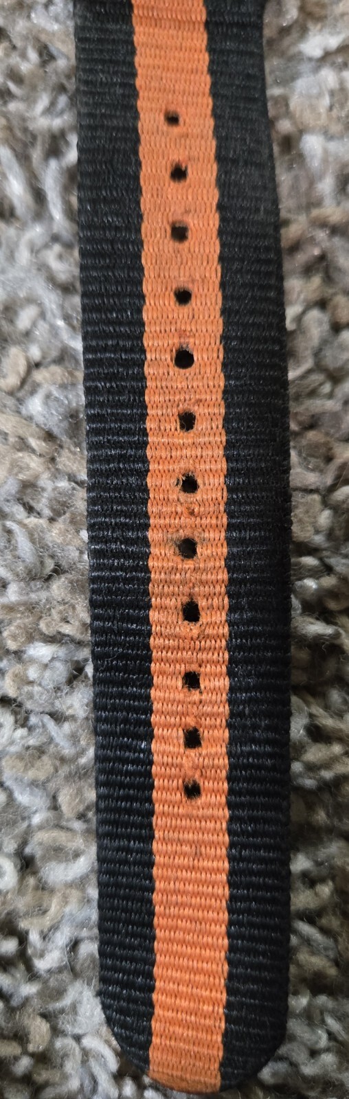 Mens Geneva Watch 5105 With Black And Orange Band