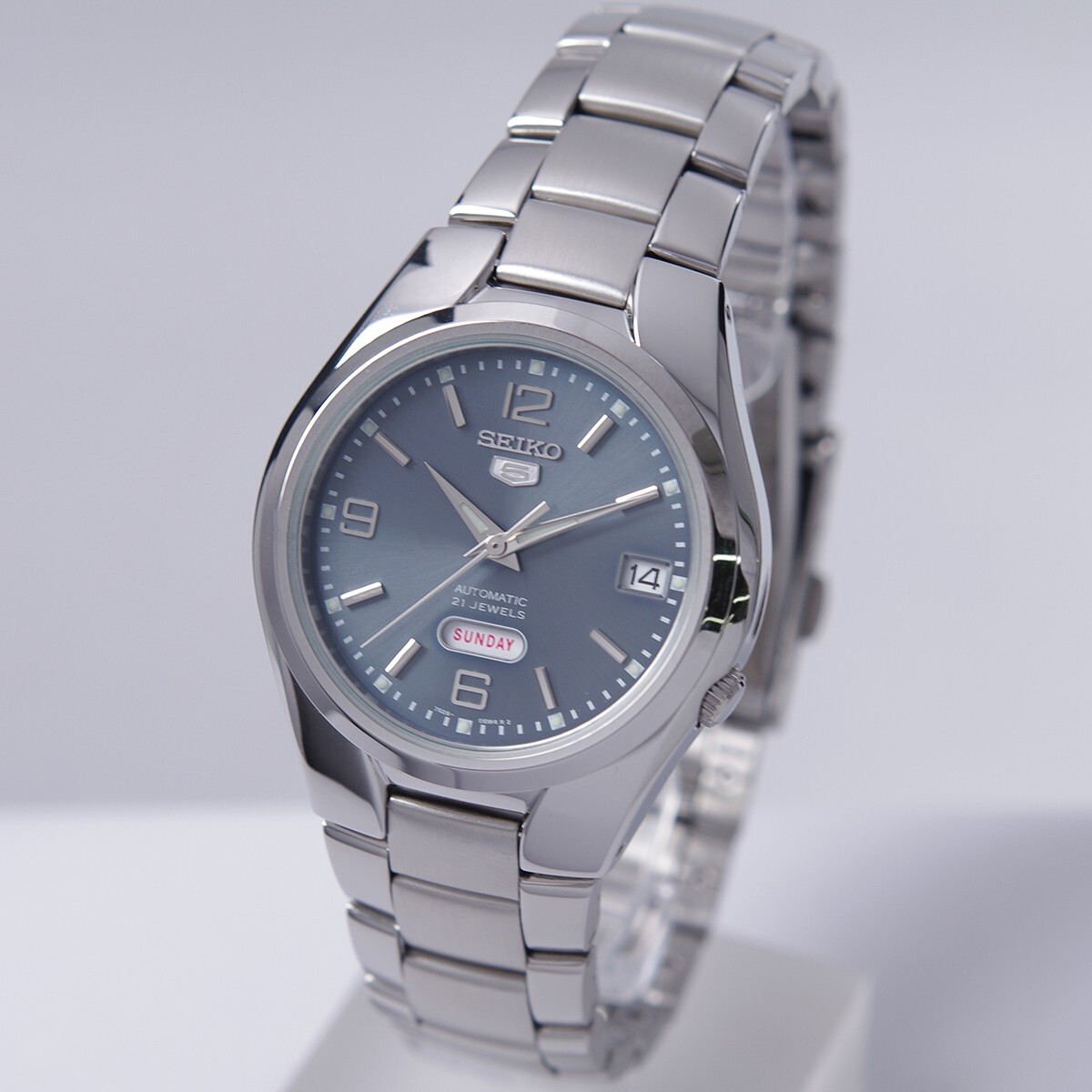 Seiko 5 Automatic 21 Jewels Stainless Steel Gray Dial SNK621K1 Analog Mens Watch