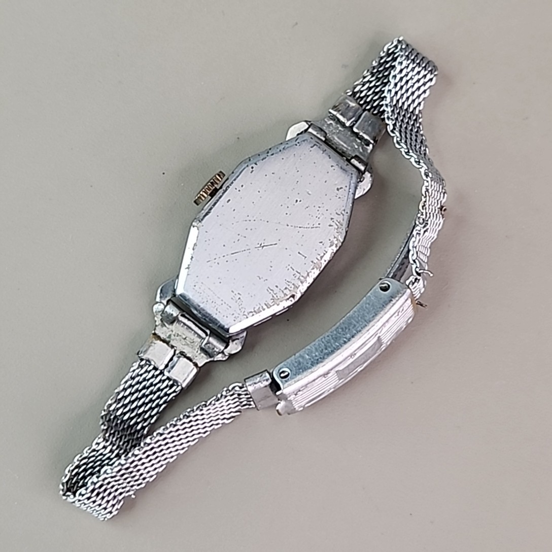 Lady West Watch Womens 6 Jewels Mesh Band Windup FOR REPAIR