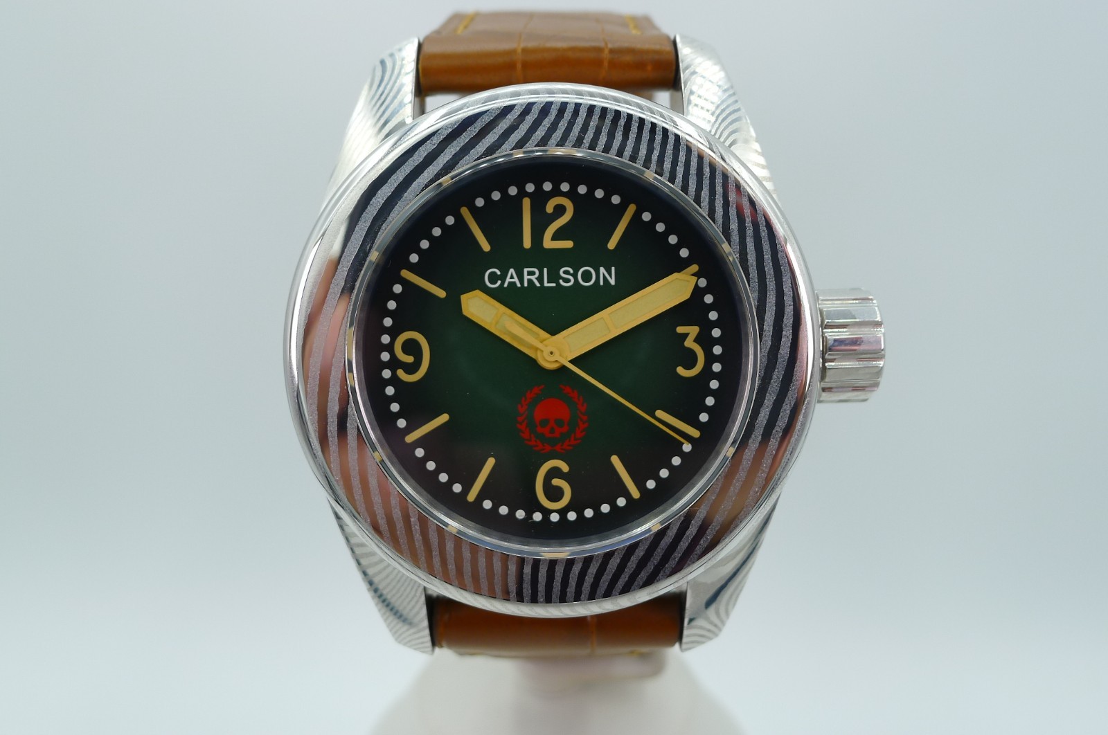 CARLSON RONIN 500M DAMASCUS STEEL DIVER SWISS ETA 2824 47MM VDB KAVENTSMANN NEW