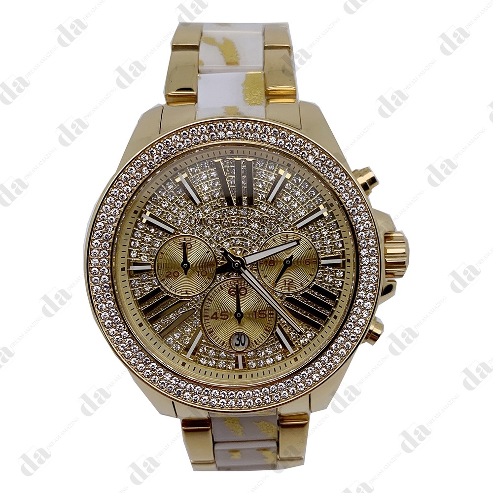 Michael Kors MK6157 Wren Gold Tone Crystal Chronograph Quartz Ladies Watch