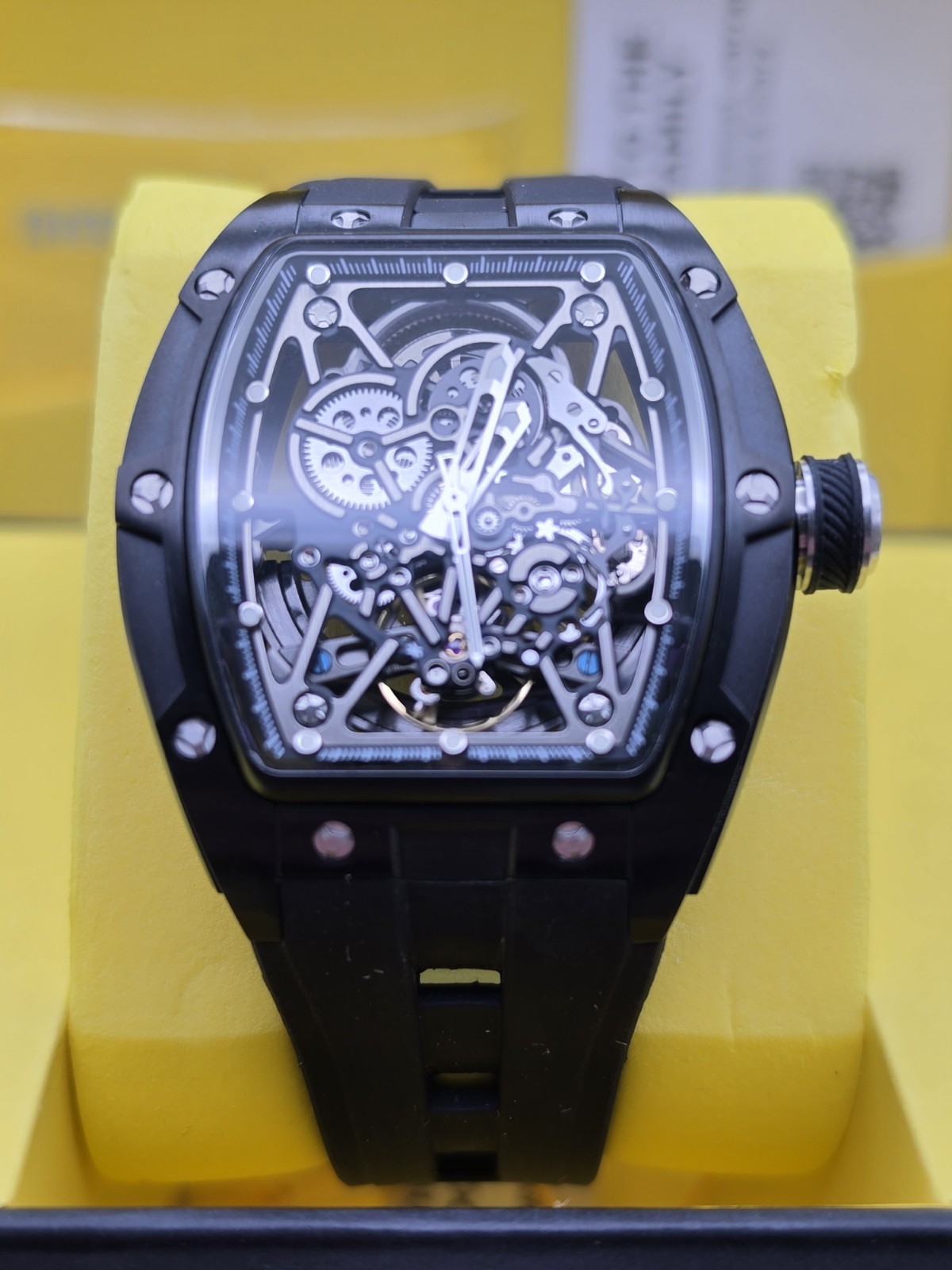 Invicta 49018 S1 Rally Automatic Skeleton Dial Men’s Watch 44mm All Black