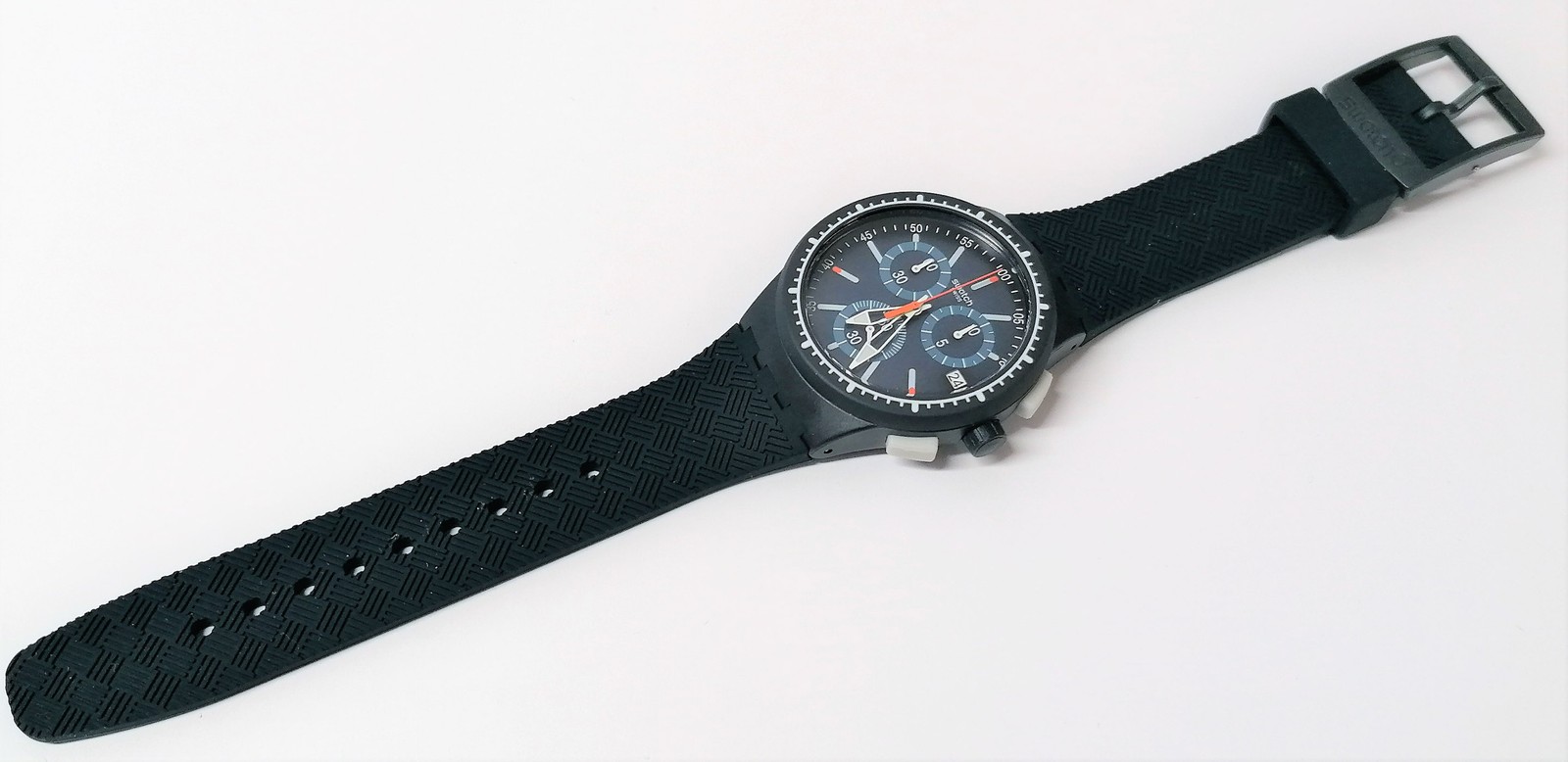2016 Swatch Chrono – SUSN410 – Race in Blue (42mm Diameter) – New