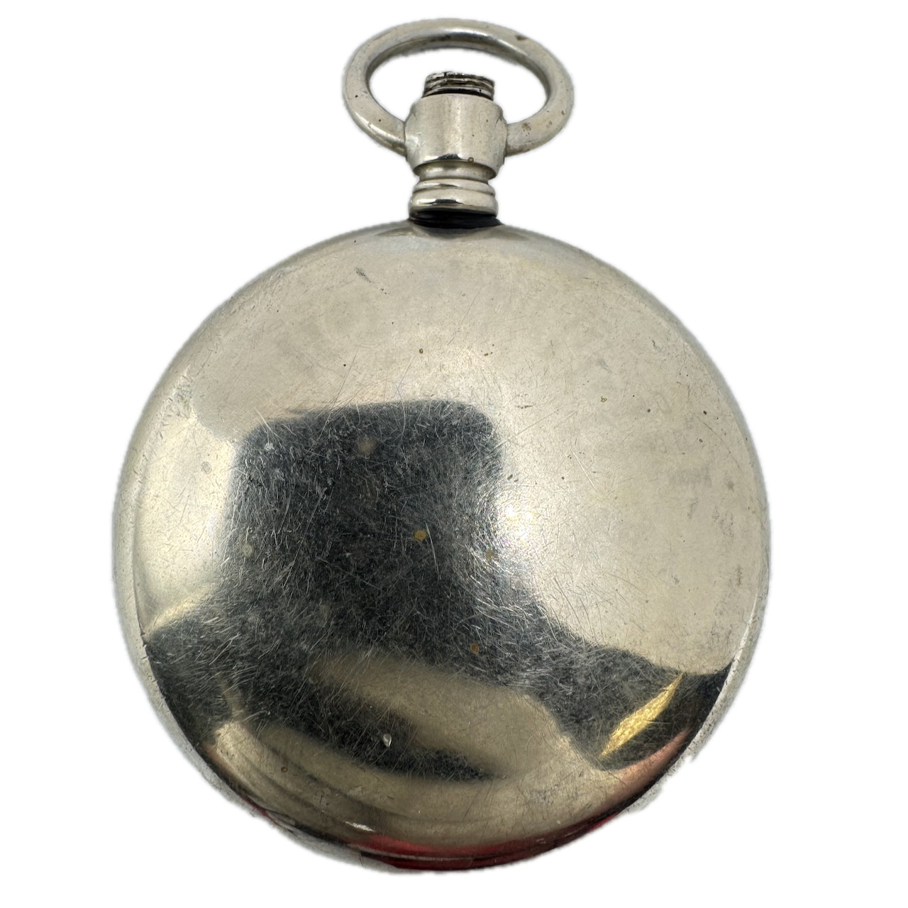 Antique 18 Size Illinois Coin Edge Pocket Watch Case Nickel Silver American