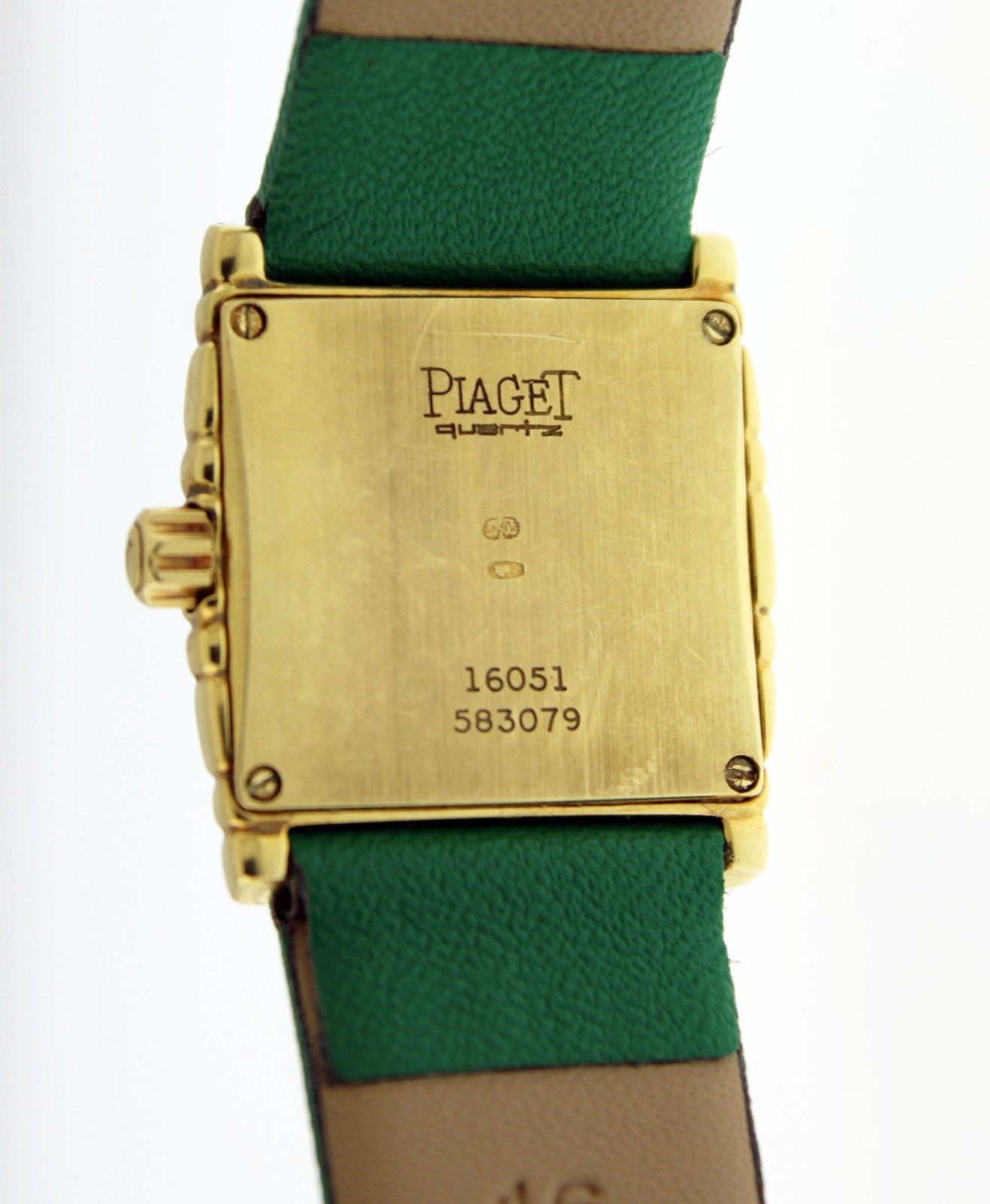 Piaget Tanagra 16051 21.5mm 18k Gold Lapis Dial Watch