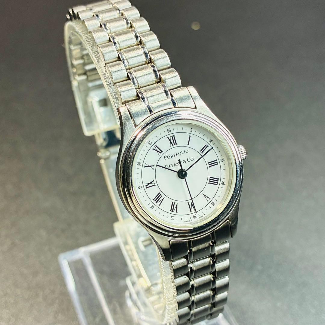 Excellent Condition Tiffany Wristwatch Classic Round Roman Working