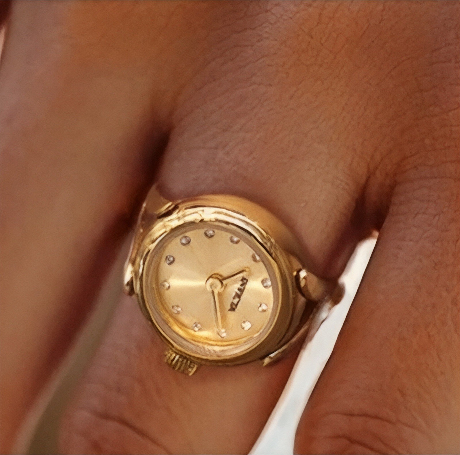 NEW Invicta Angel Women’s Ring Watch – 17.5mm, Gold (44483) #0429