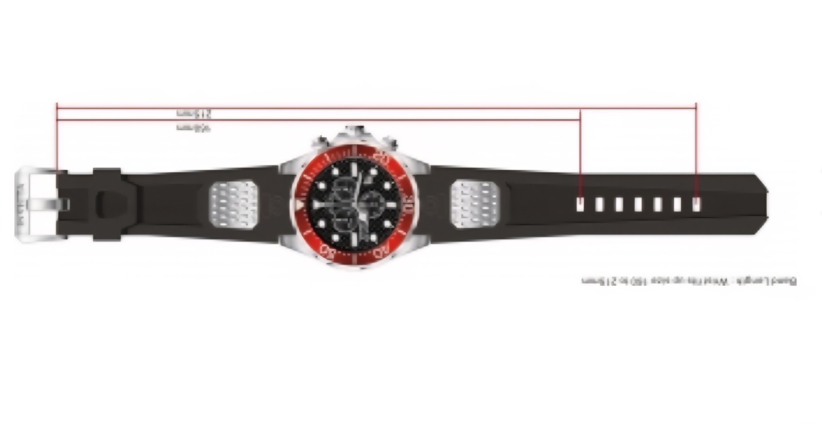 Invicta 47688 Pro Diver Ocean Voyage Quartz Watch 47mm Carbon Dial Black Red NIB