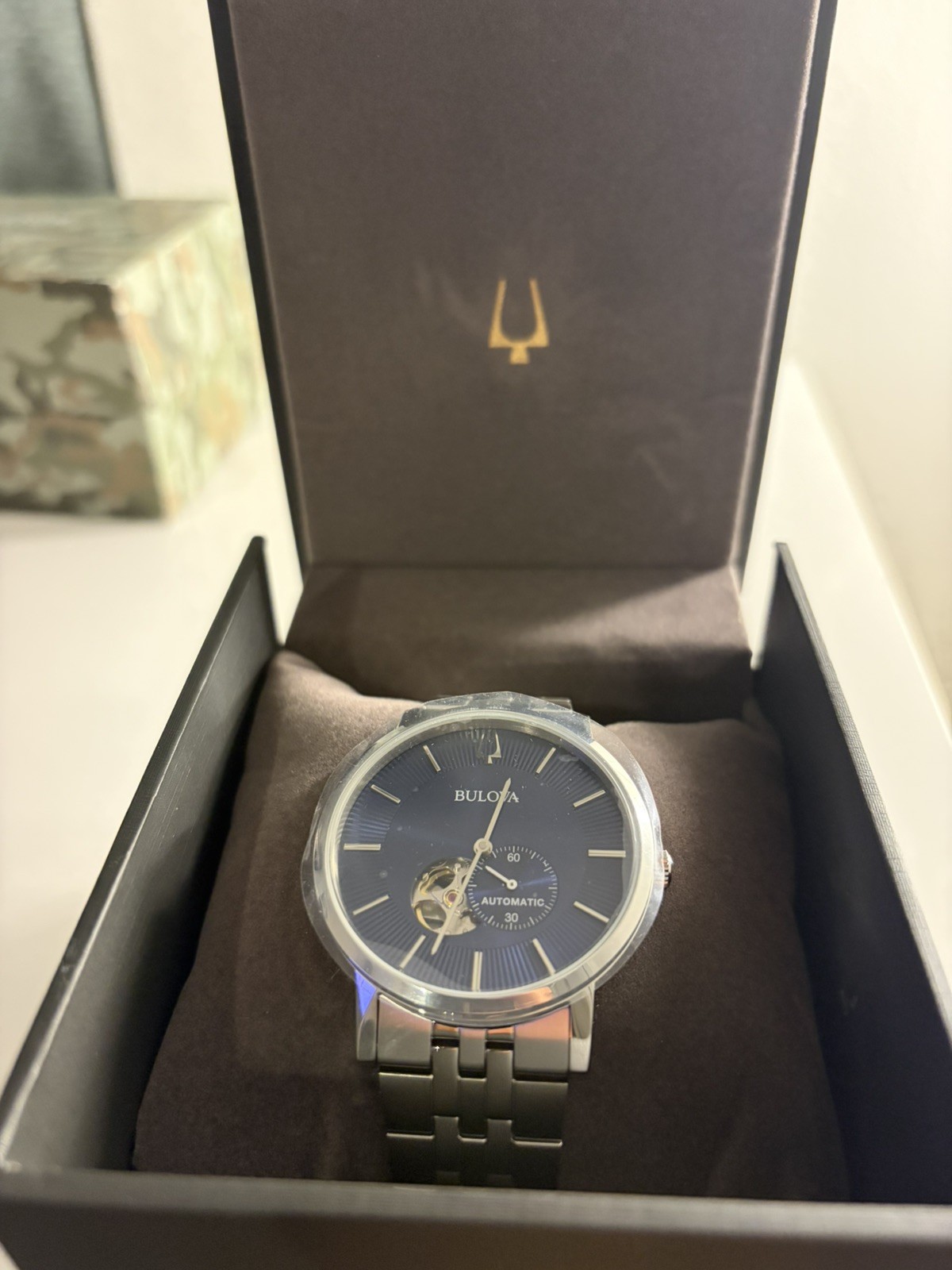 Bulova Men’s American Clipper Automatic Steel Blue Dial 42mm Watch 96A247