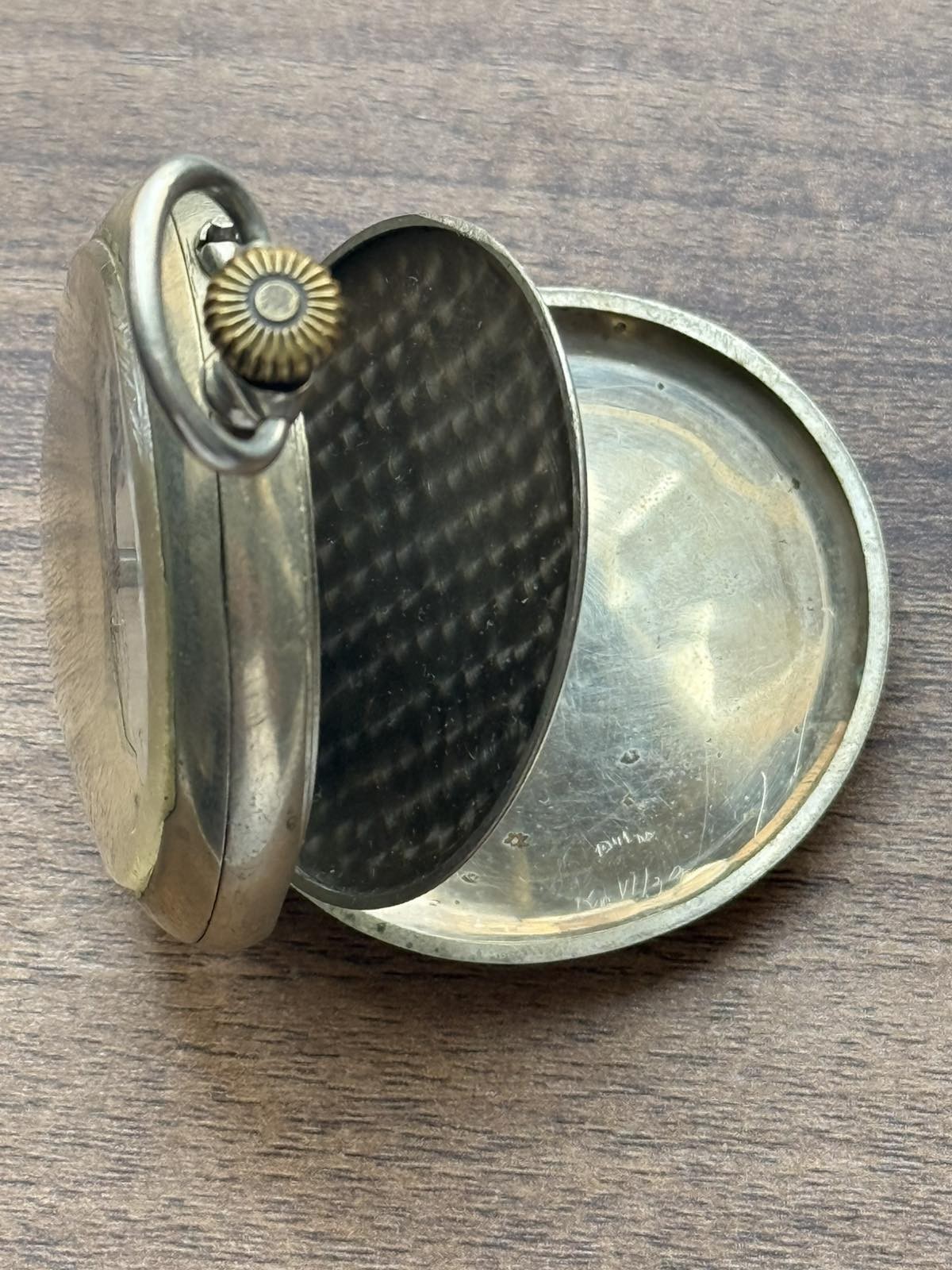 Antique Pocket Watch Mechanical Swiss Silver Depose Art Hercules Bicycles Rare
