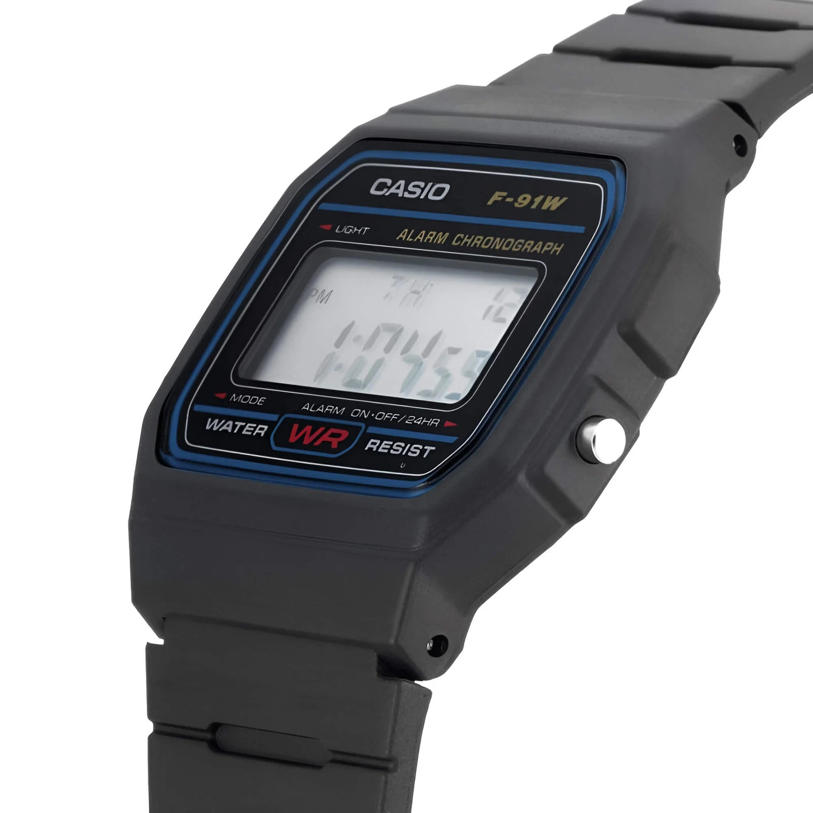 Casio Men’s Watch Classic Alarm Chrono Digital Dial Black Resin Strap F91W-1