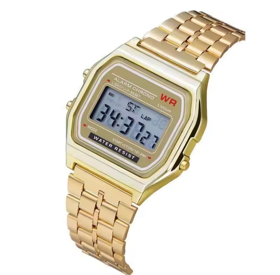 F-91W-1 Men’s 2025 Digital Watch Gold Stainless Steel Classic Alarm Light Water