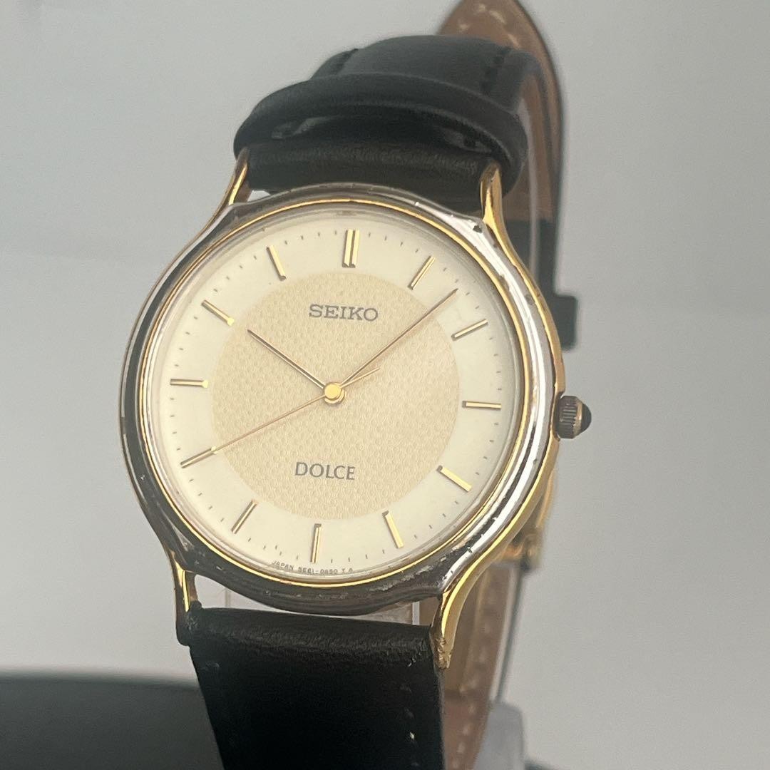 NEW Battery Vintage SEIKO DOLCE 5E61-0A20 Quartz Wristwatch