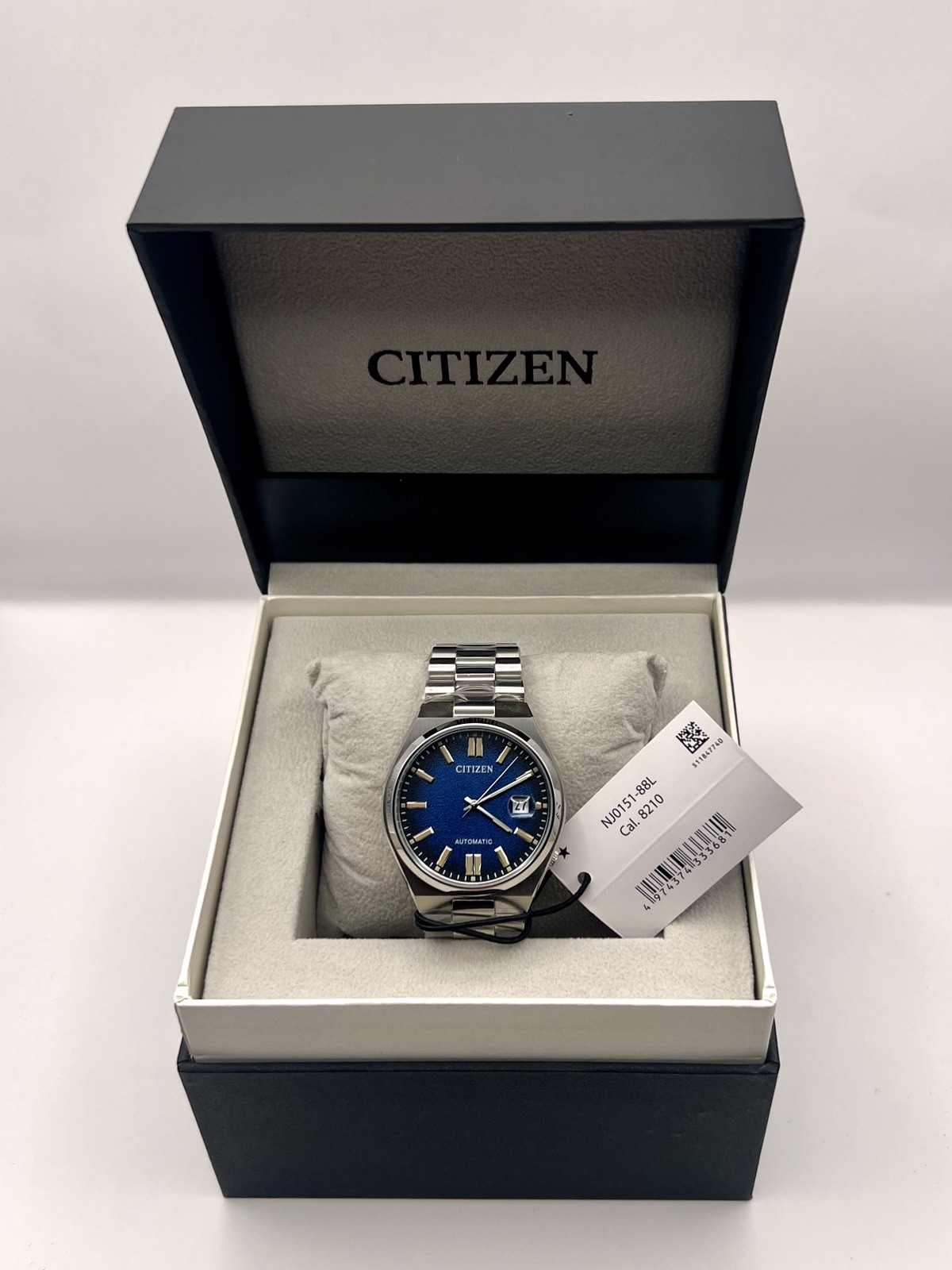 Citizen Tsuyosa NJ0151-88L Automatic Blue Dial Sapphire Steel 40mm Watch NEW