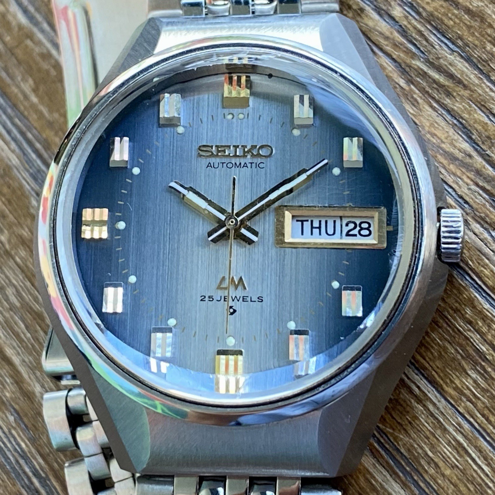 Serviced Vintage October 1970 Seiko LM LordMatic 5606-7290 On 18mm Beads Of Rice