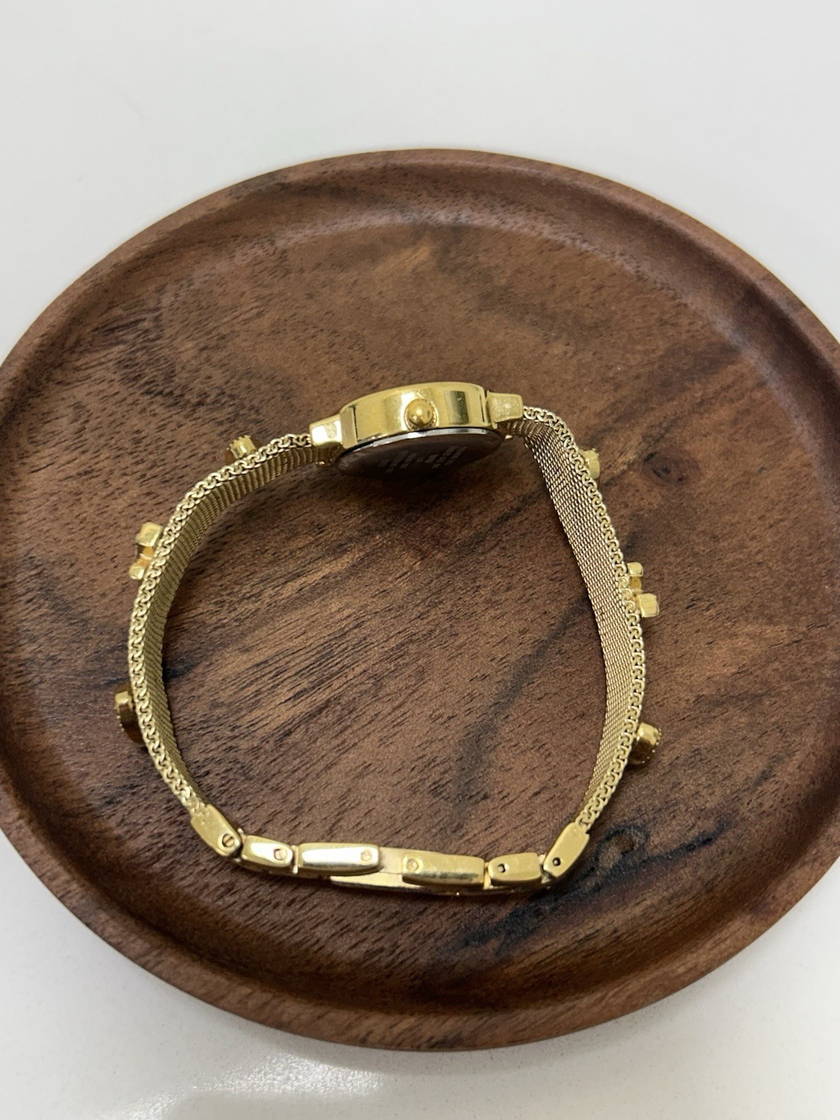 Anne Klein Women’s Gold Tone Mesh Bracelet Quartz Watch 100ft WR