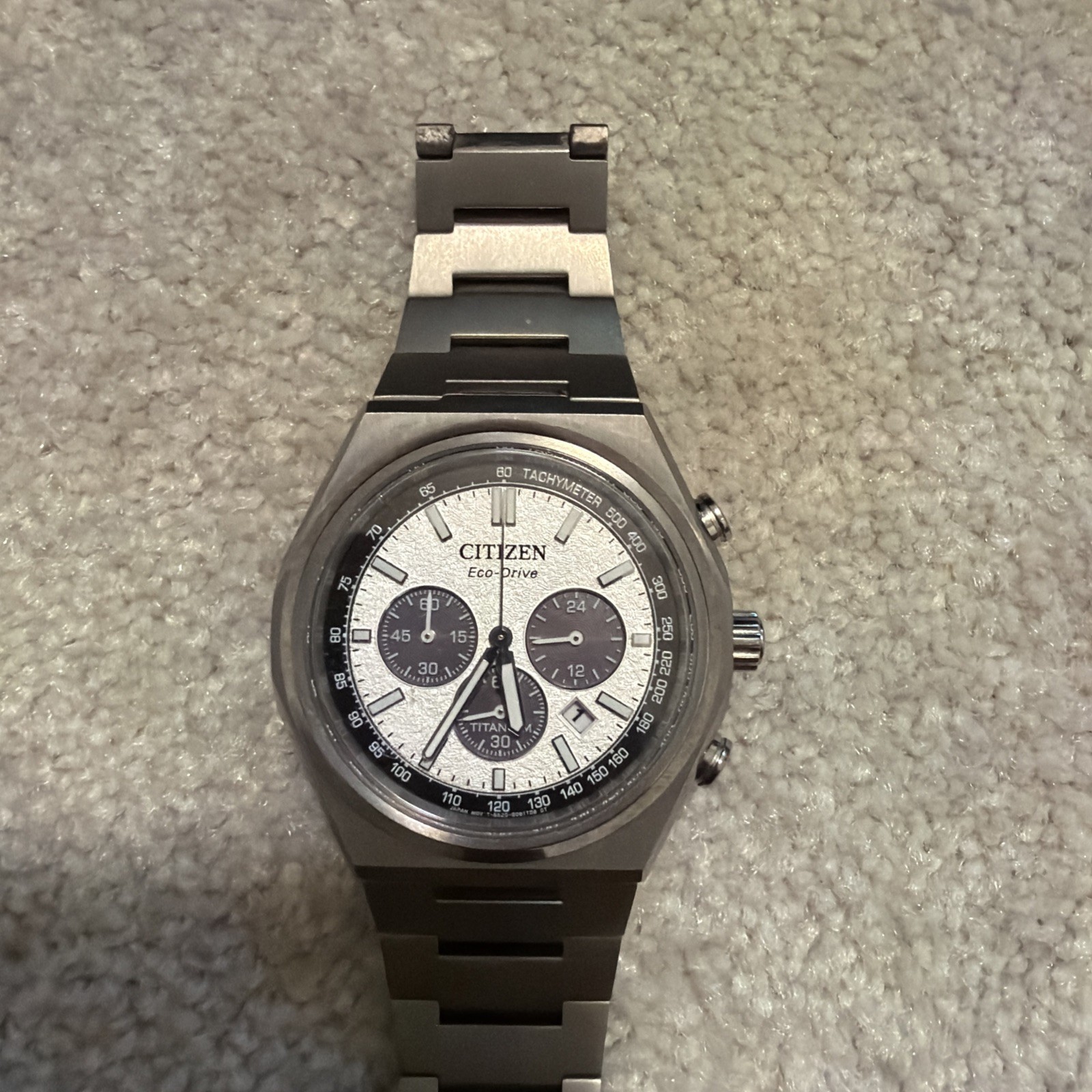 Citizen Eco-Drive Zenshin Men’s Super Titanium White Dial Watch CA4610-85A