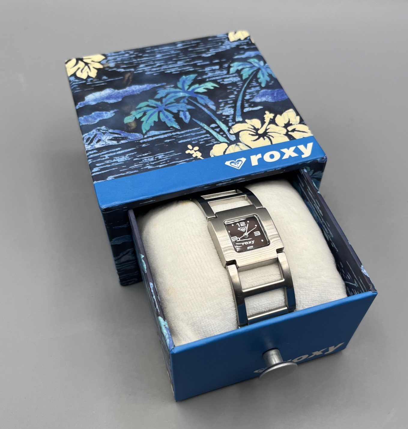 Vintage Roxy Watch Bop Metal Stainless Steel Ladies Square – Needs Battery