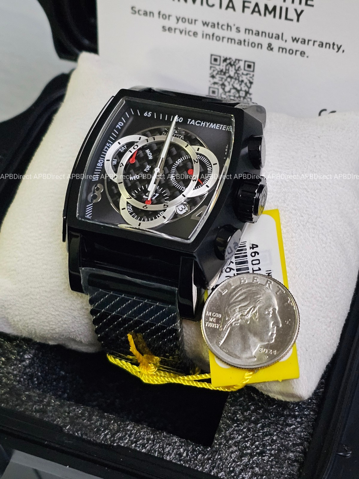 Invicta – S1 Rally – Carbon Fiber BLACK Milanese Swiss Z60 FE Chrono Mens Watch